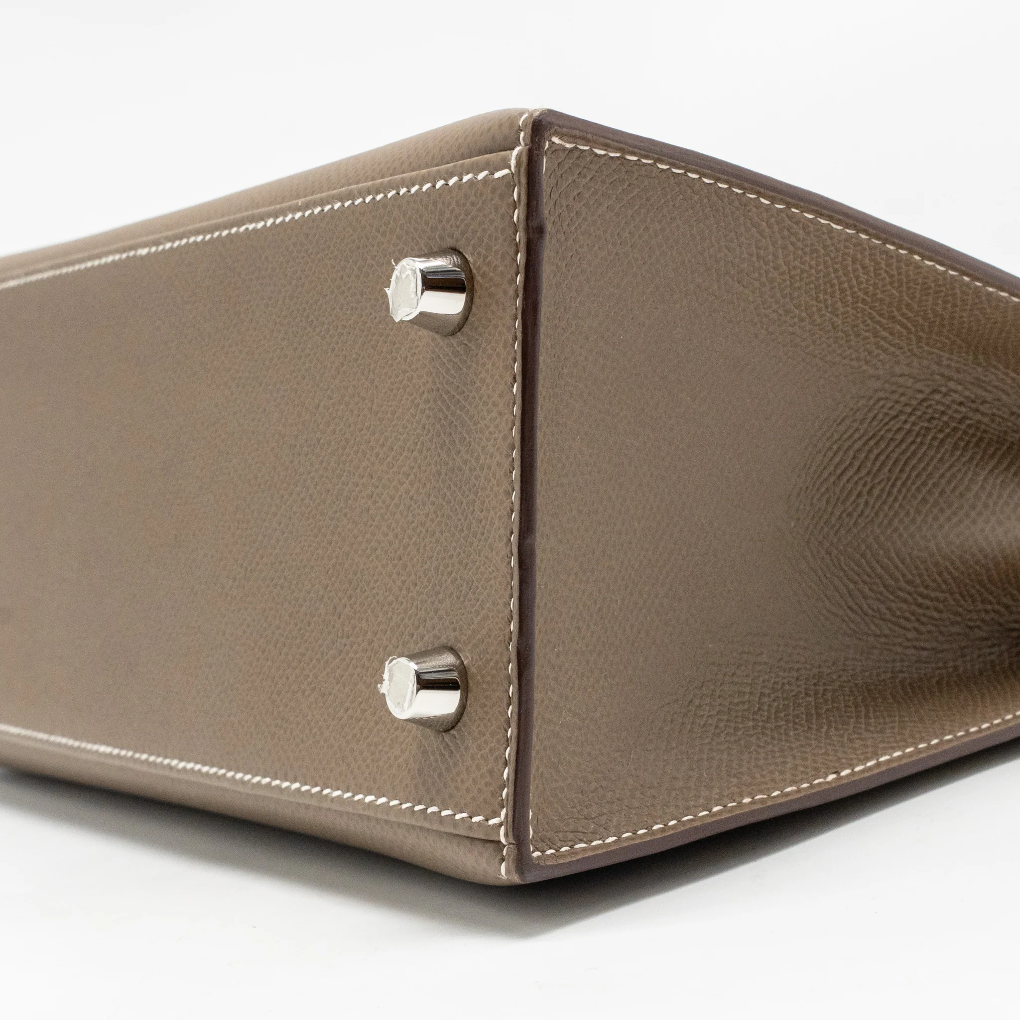 Hermes Kelly 25 Epsom Etoupe SHW Stamp Y - Image 8