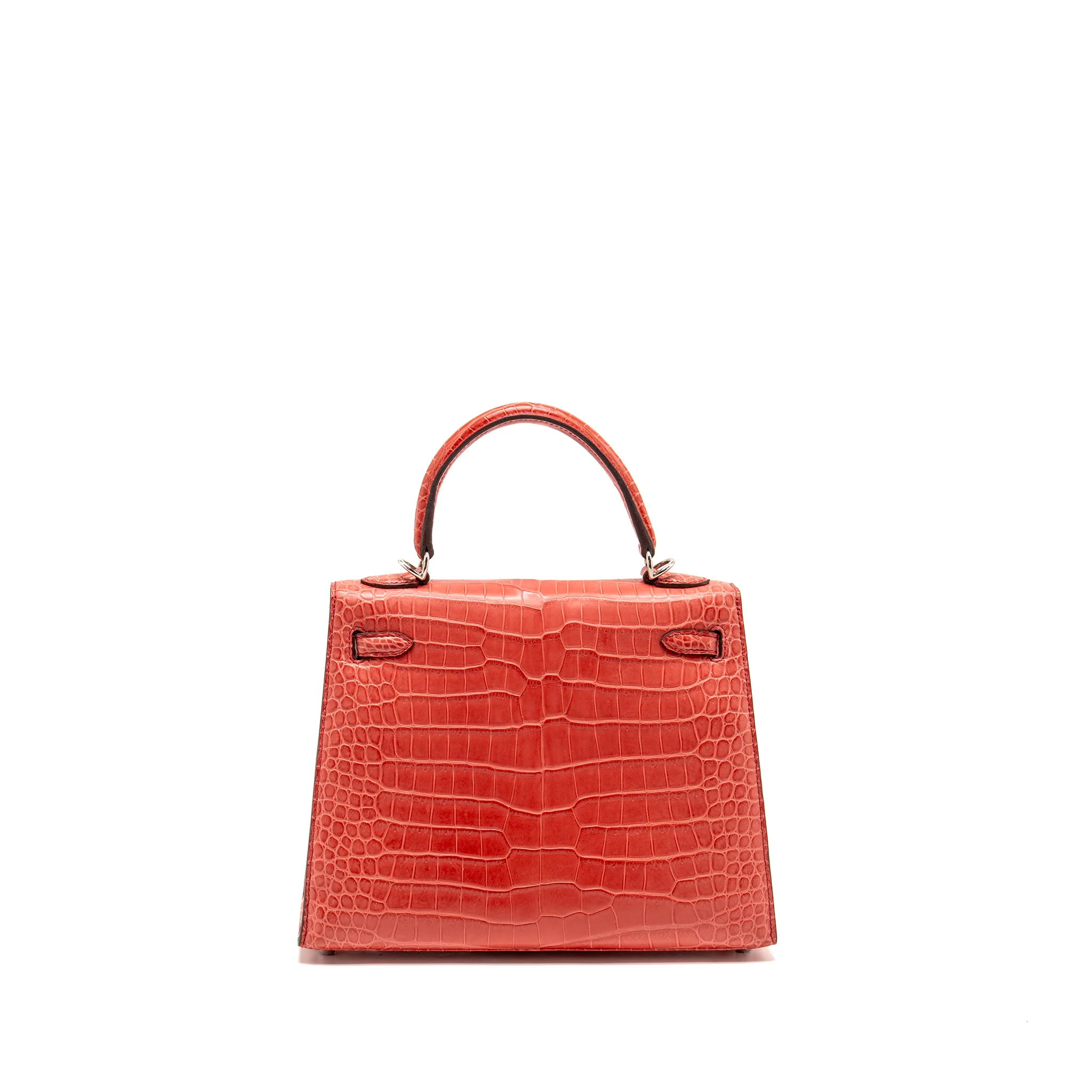 Hermes Kelly 25 Matt Crocodile Porous Bougainvillier SHW Stamp A - Image 2