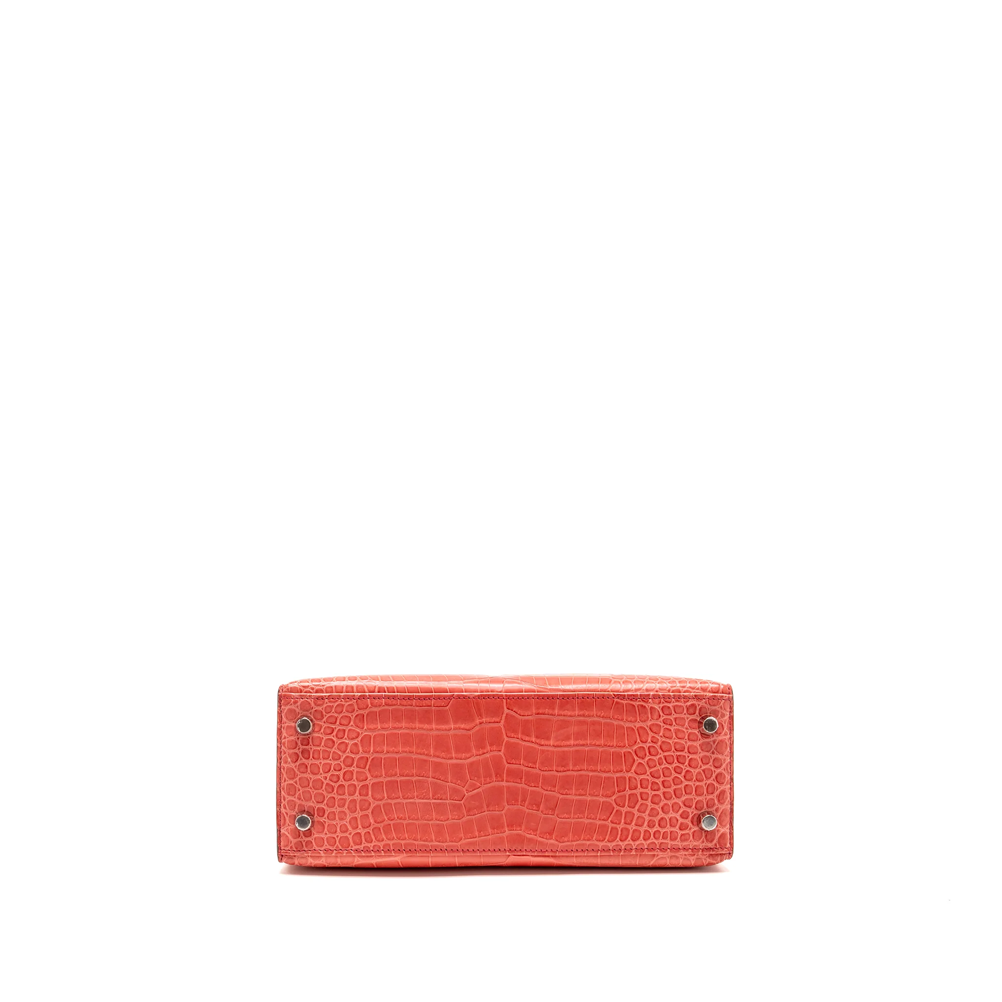 Hermes Kelly 25 Matt Crocodile Porous Bougainvillier SHW Stamp A - Image 5