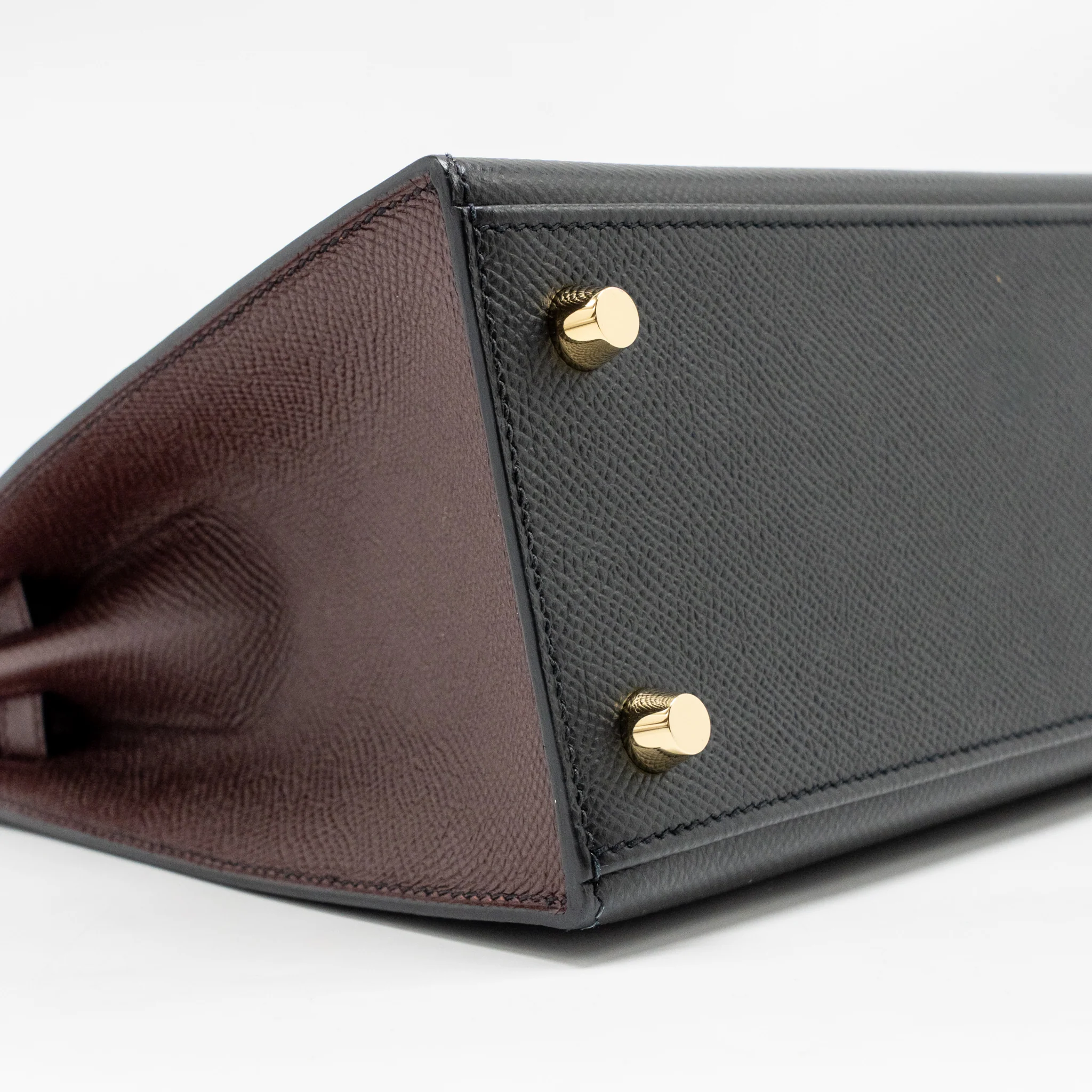 Hermes Kelly 25 Special Order Epsom Black/ Rouge H LGHW Stamp Y - Image 7