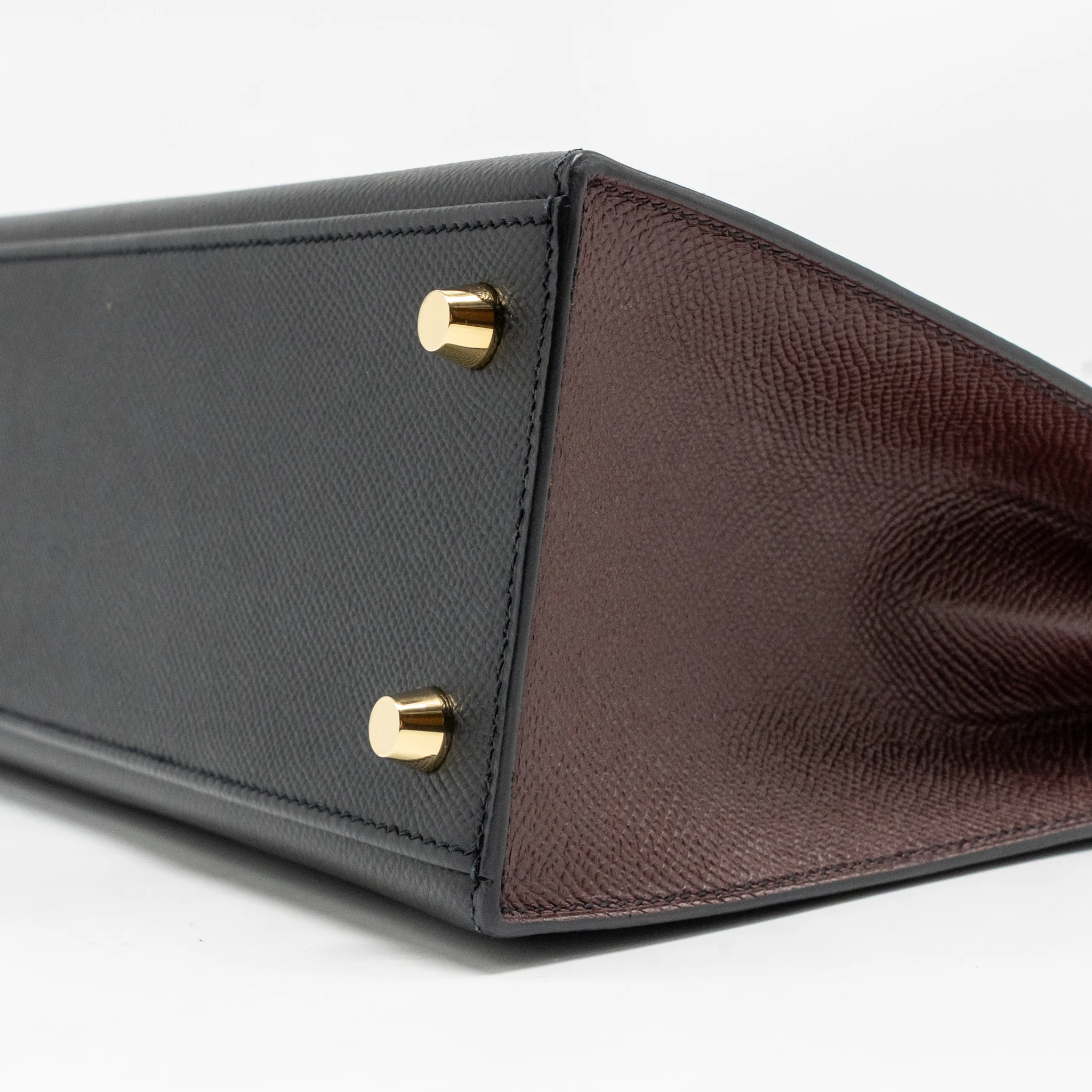 Hermes Kelly 25 Special Order Epsom Black/ Rouge H LGHW Stamp Y - Image 8
