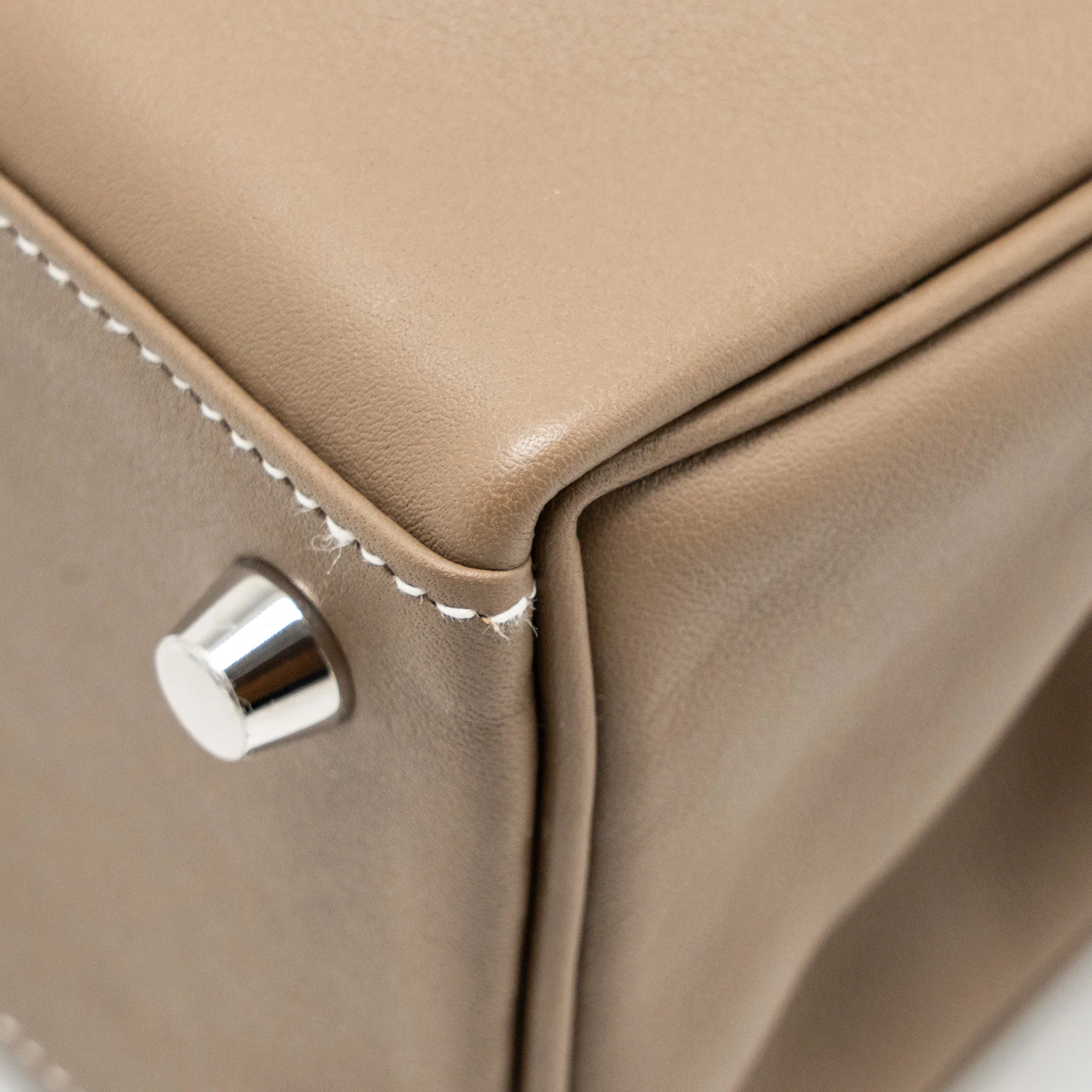 Hermes Kelly 25 swift Etoupe SHW Stamp D - Image 11