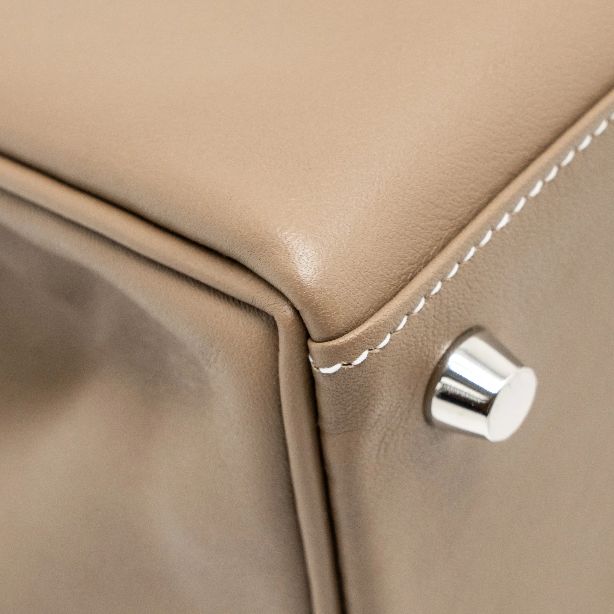 Hermes Kelly 25 swift Etoupe SHW Stamp D - Image 8