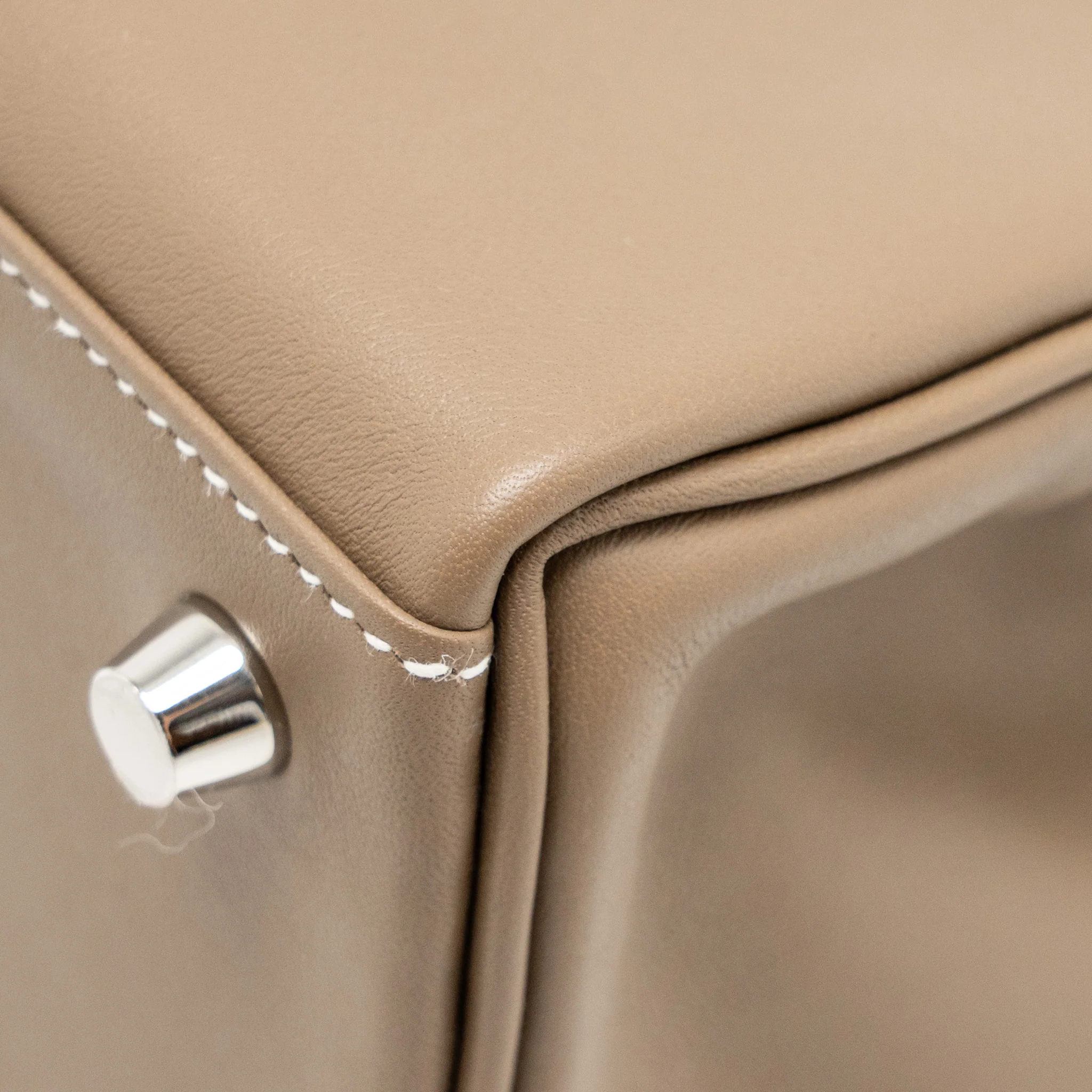 Hermes Kelly 25 swift Etoupe SHW Stamp D - Image 9