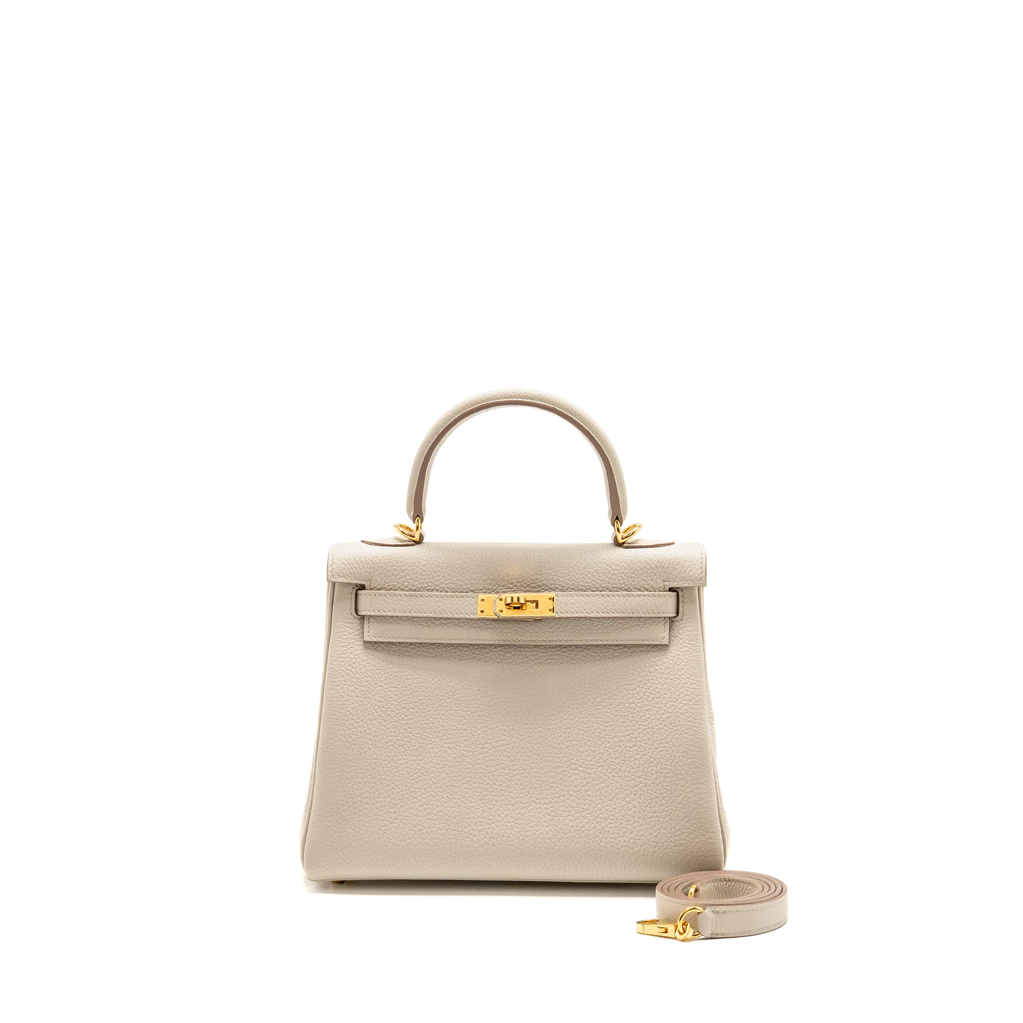 Hermes Kelly 25 Togo 8L Beton GHW Stamp B