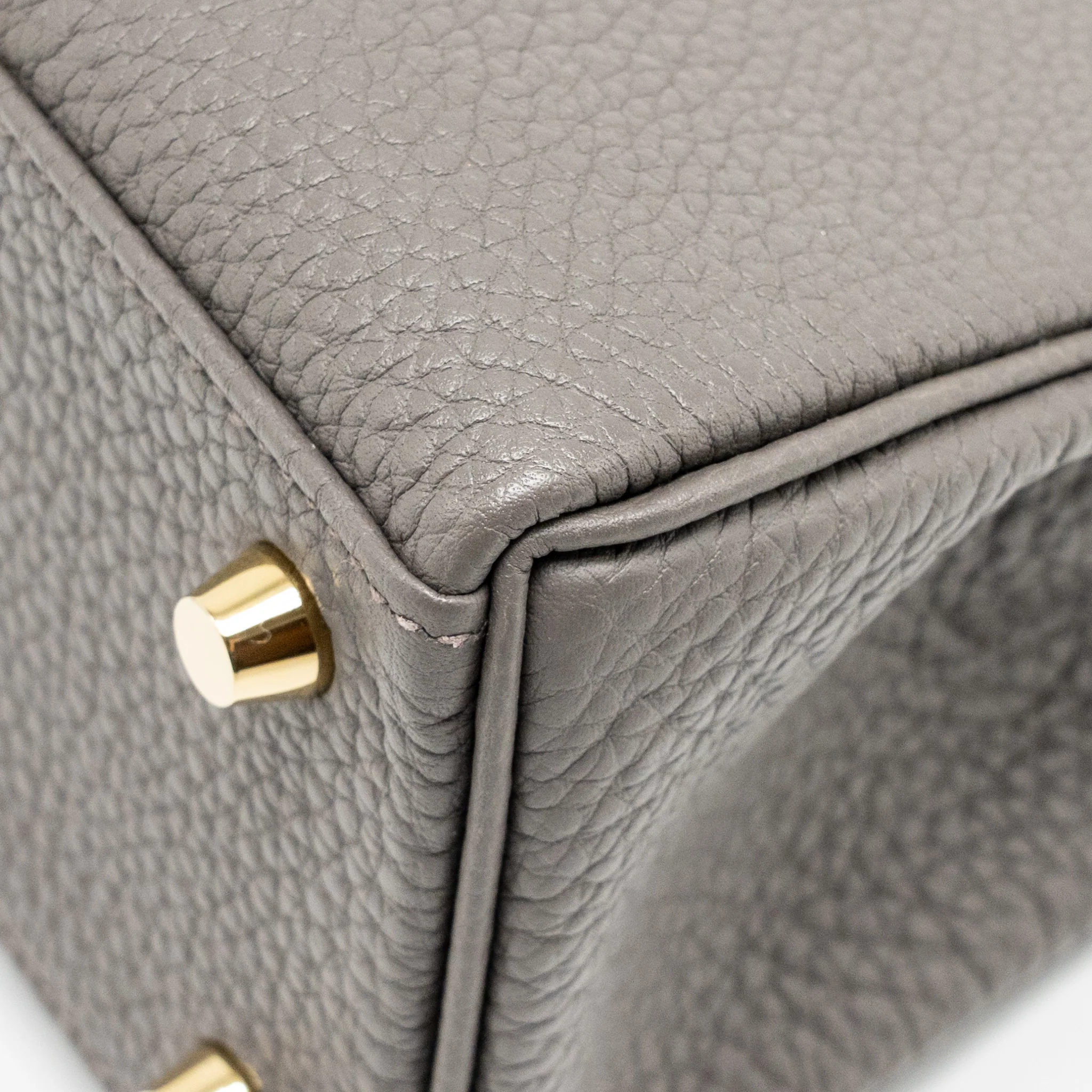 Hermes Kelly 25 togo gris etain GHW stamp Y - Image 9