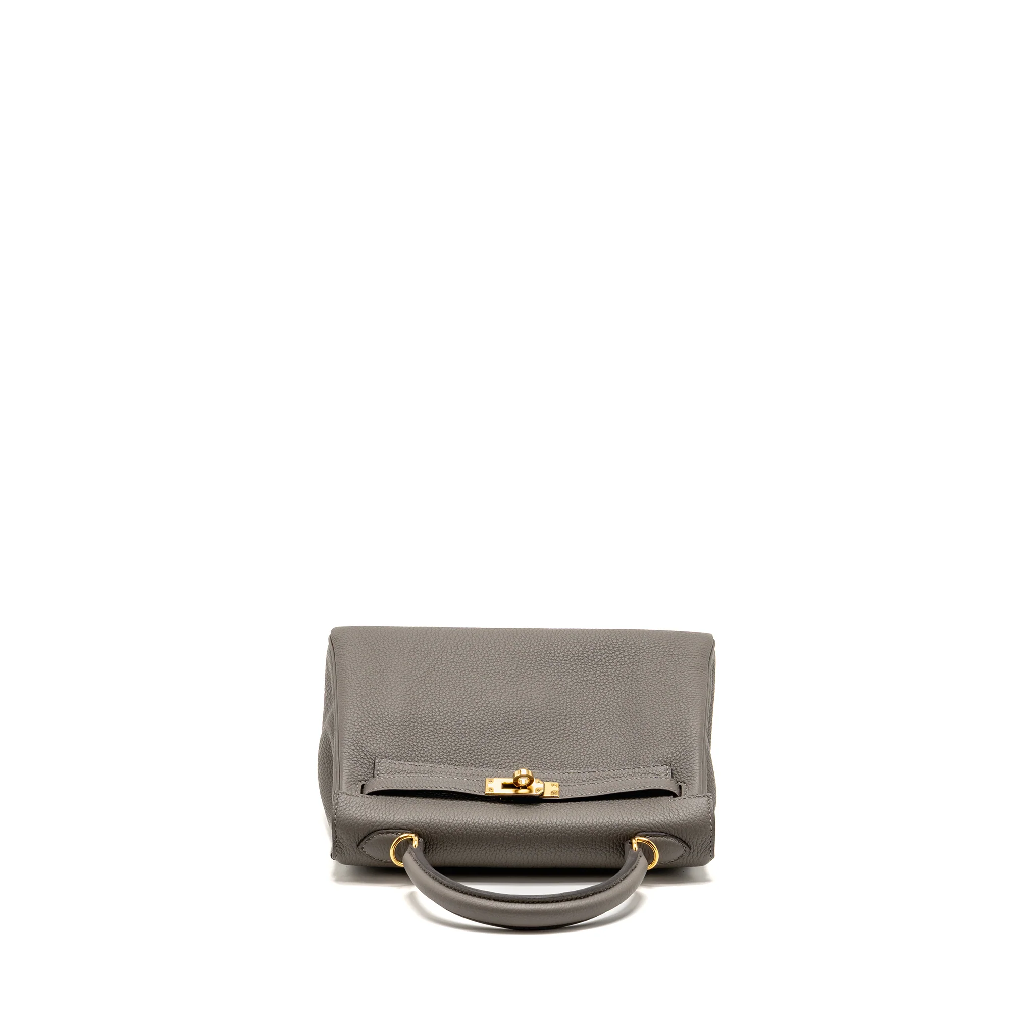 Hermes Kelly 25 togo gris Meyer GHW stamp U - Image 5