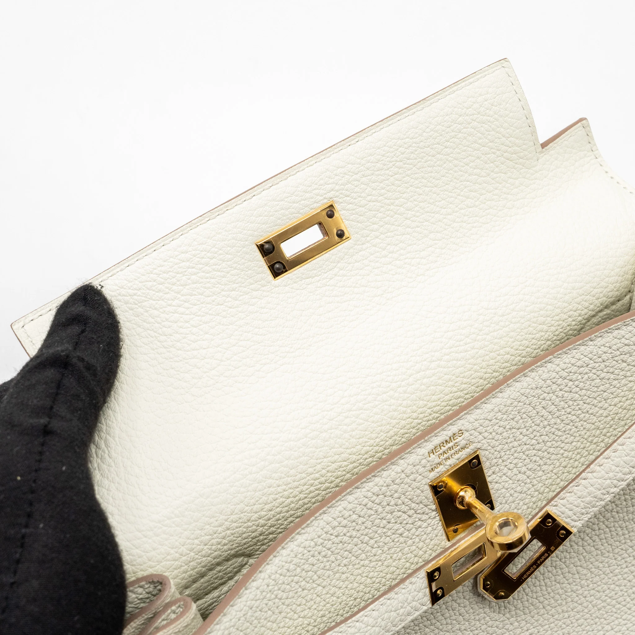 Hermes Kelly25 Togo Mushroom GHW stamp B - Image 12