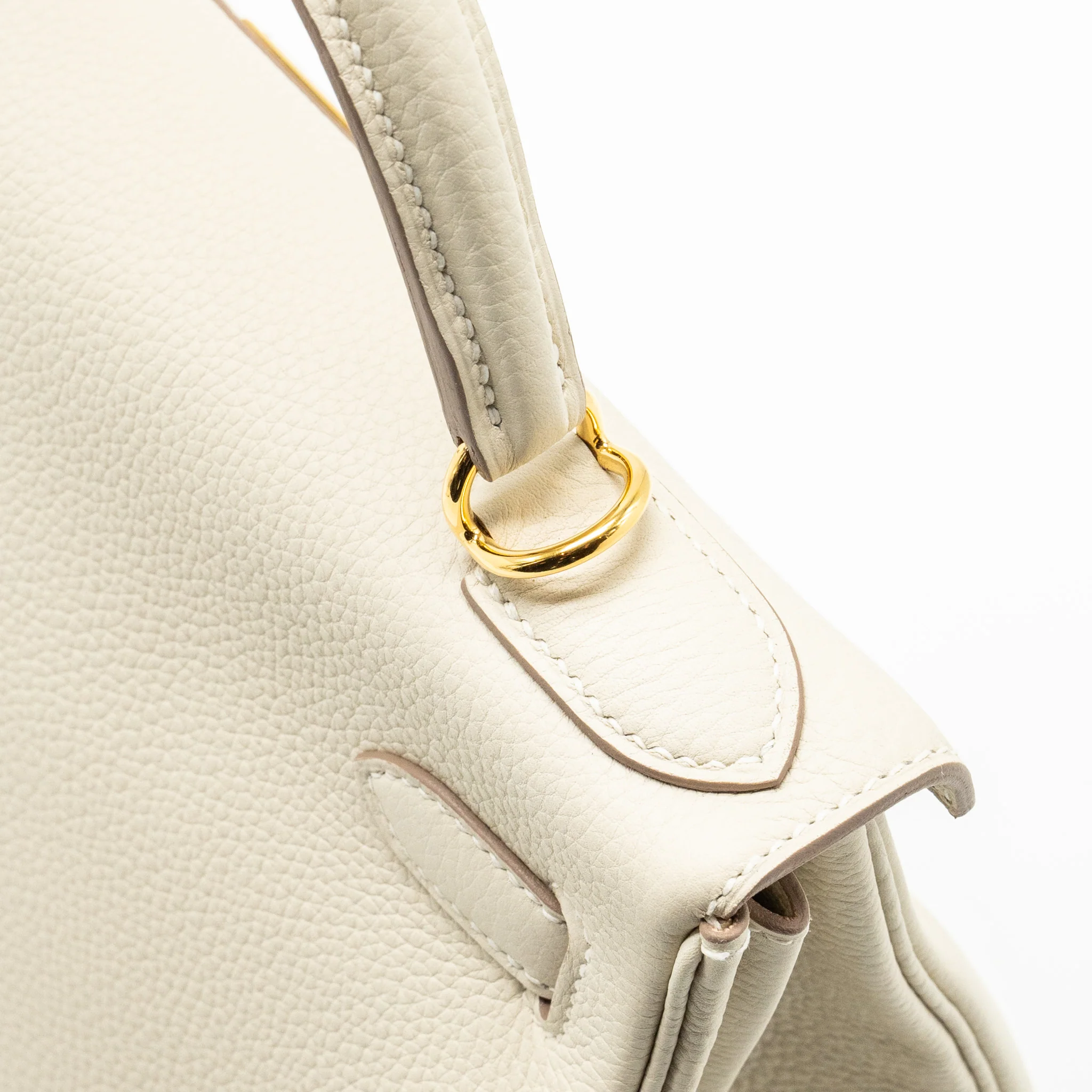 Hermes Kelly 28 togo craie GHW stamp U - Image 10