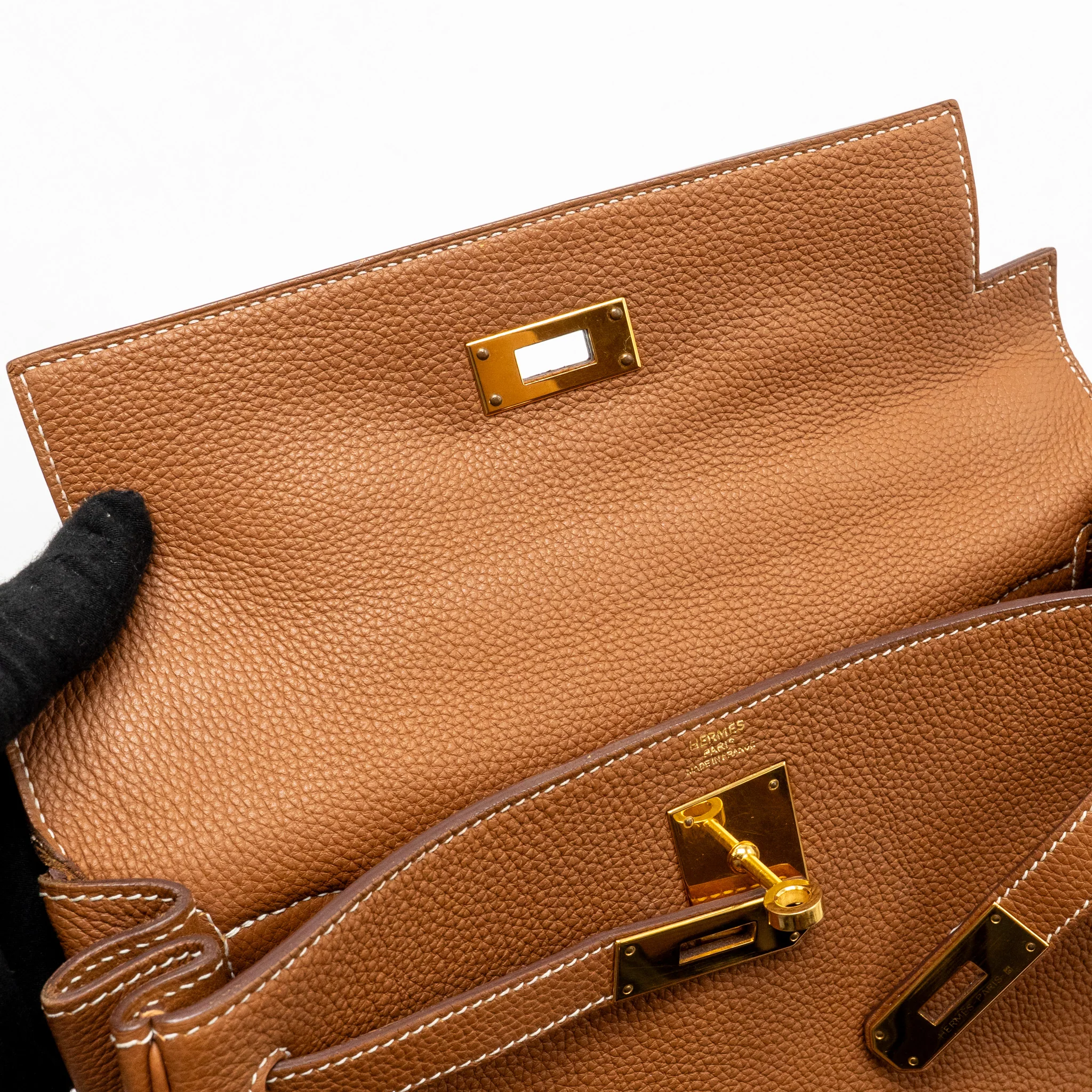 Hermes Kelly 28 Togo Gold GHW Stamp A - Image 18