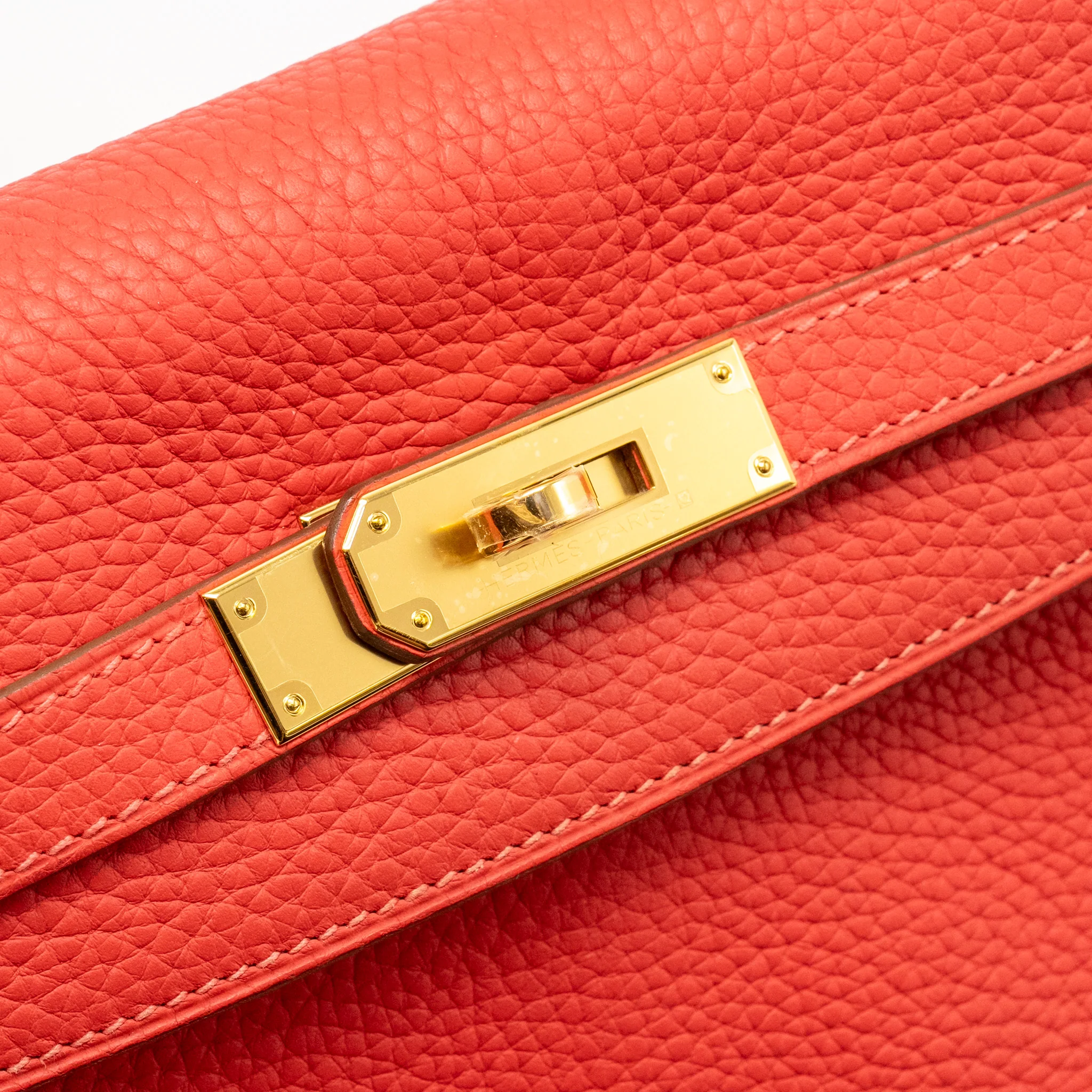 Hermes Kelly 32 Clemence T5 Rose Jaipur GHW Stamp Square R - Image 12