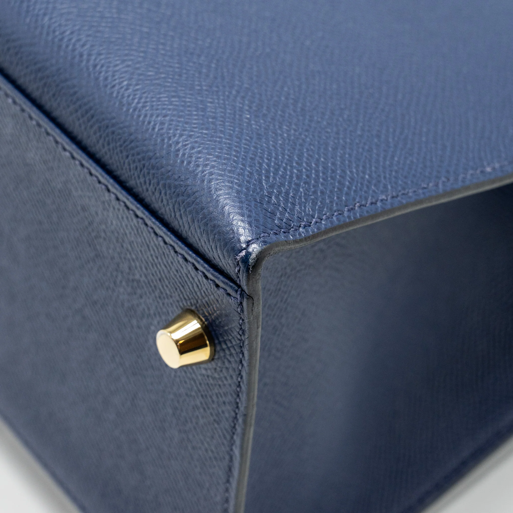 Hermes kelly 32 epsom blue sapphire GHW stamp X - Image 11