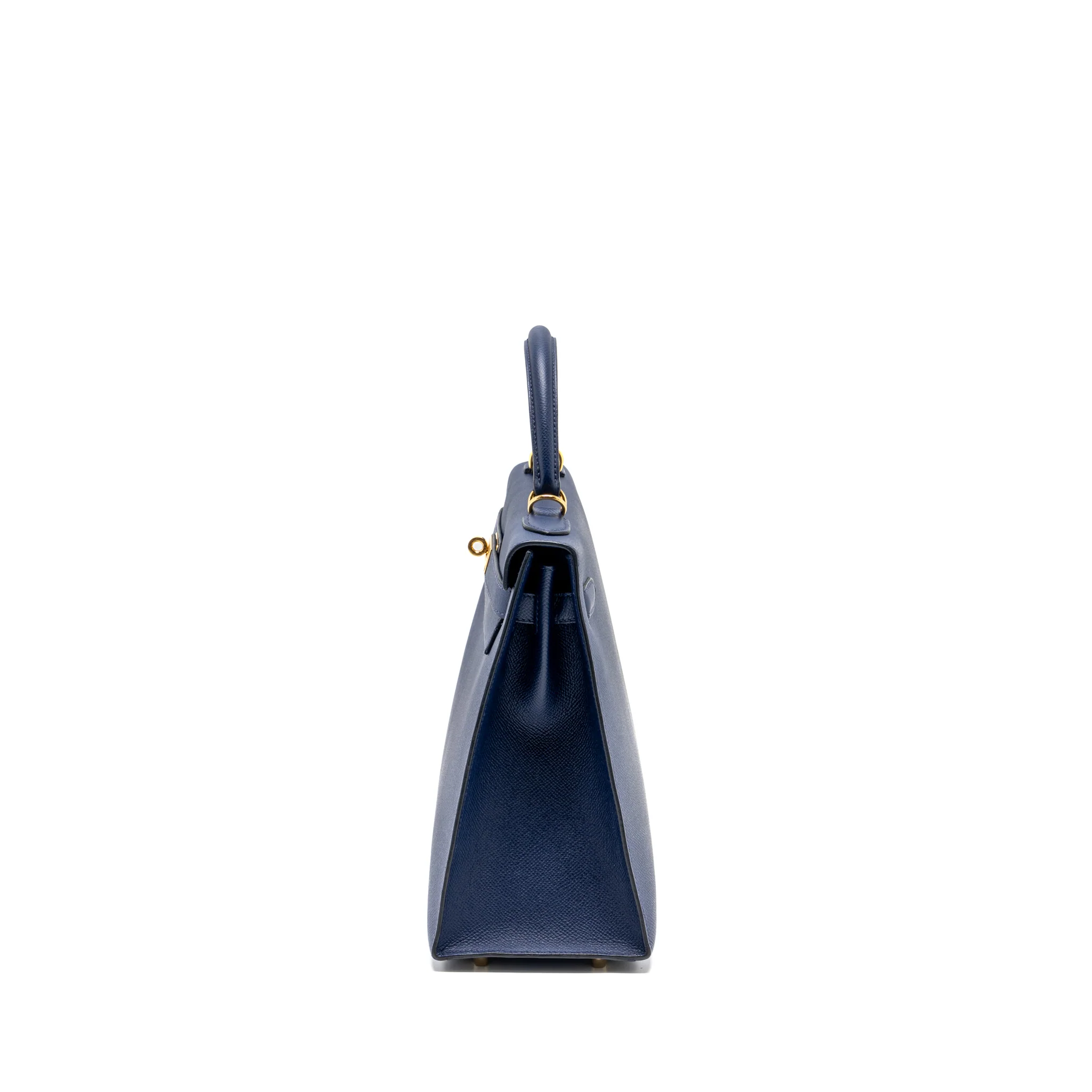 Hermes kelly 32 epsom blue sapphire GHW stamp X - Image 4