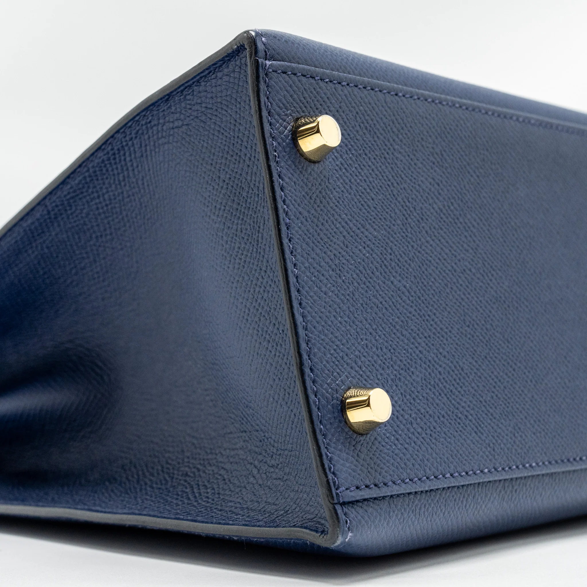 Hermes kelly 32 epsom blue sapphire GHW stamp X - Image 6