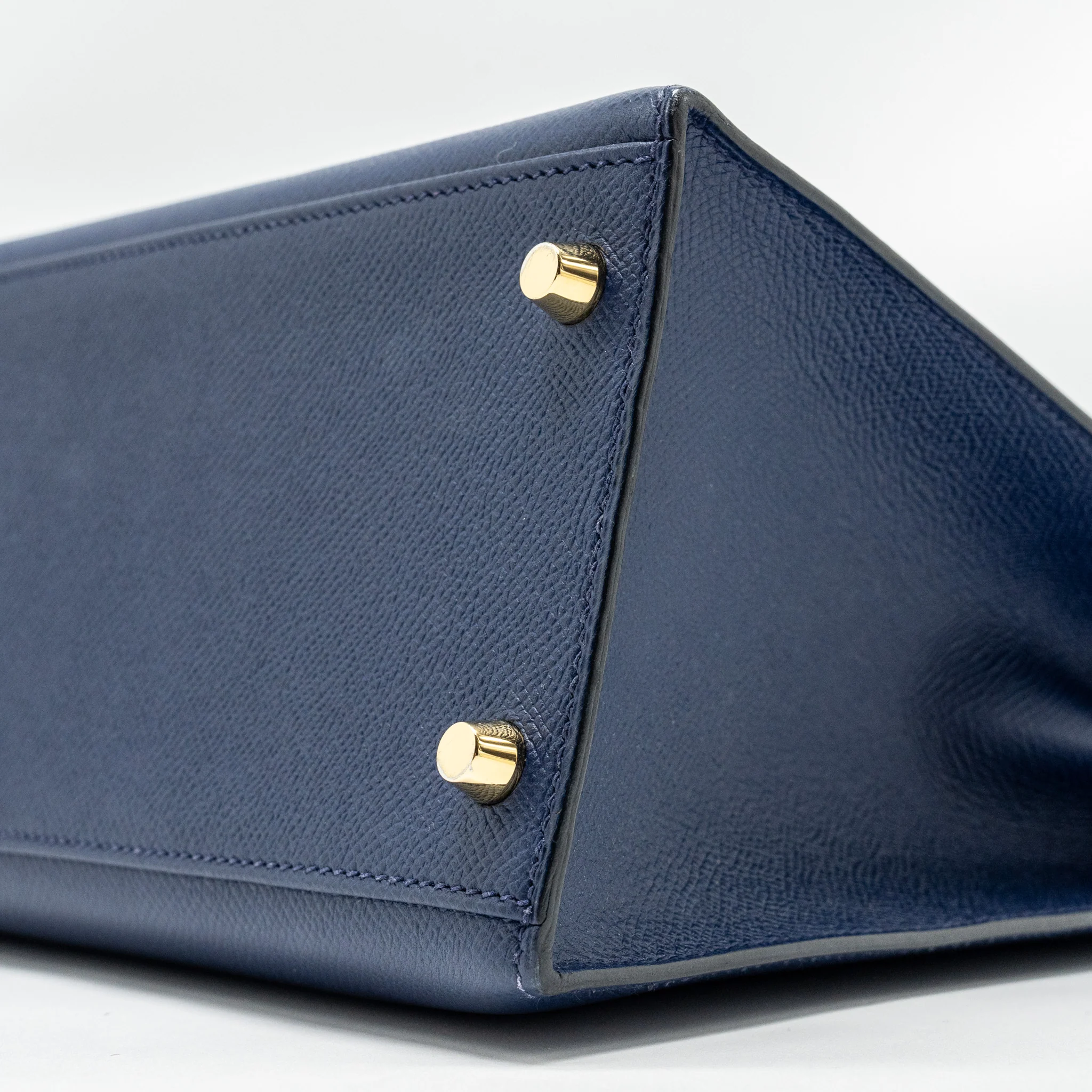 Hermes kelly 32 epsom blue sapphire GHW stamp X - Image 7