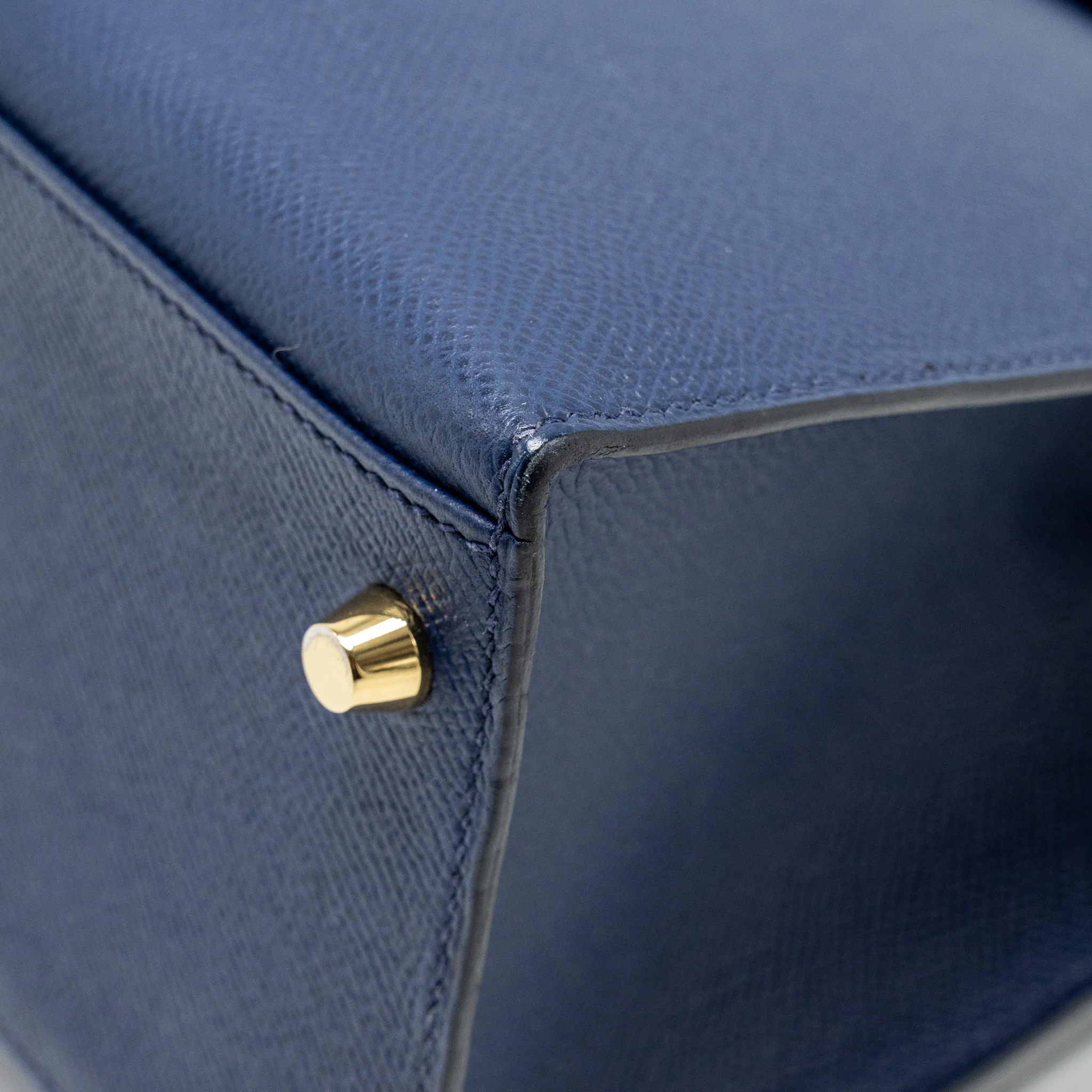 Hermes kelly 32 epsom blue sapphire GHW stamp X - Image 9