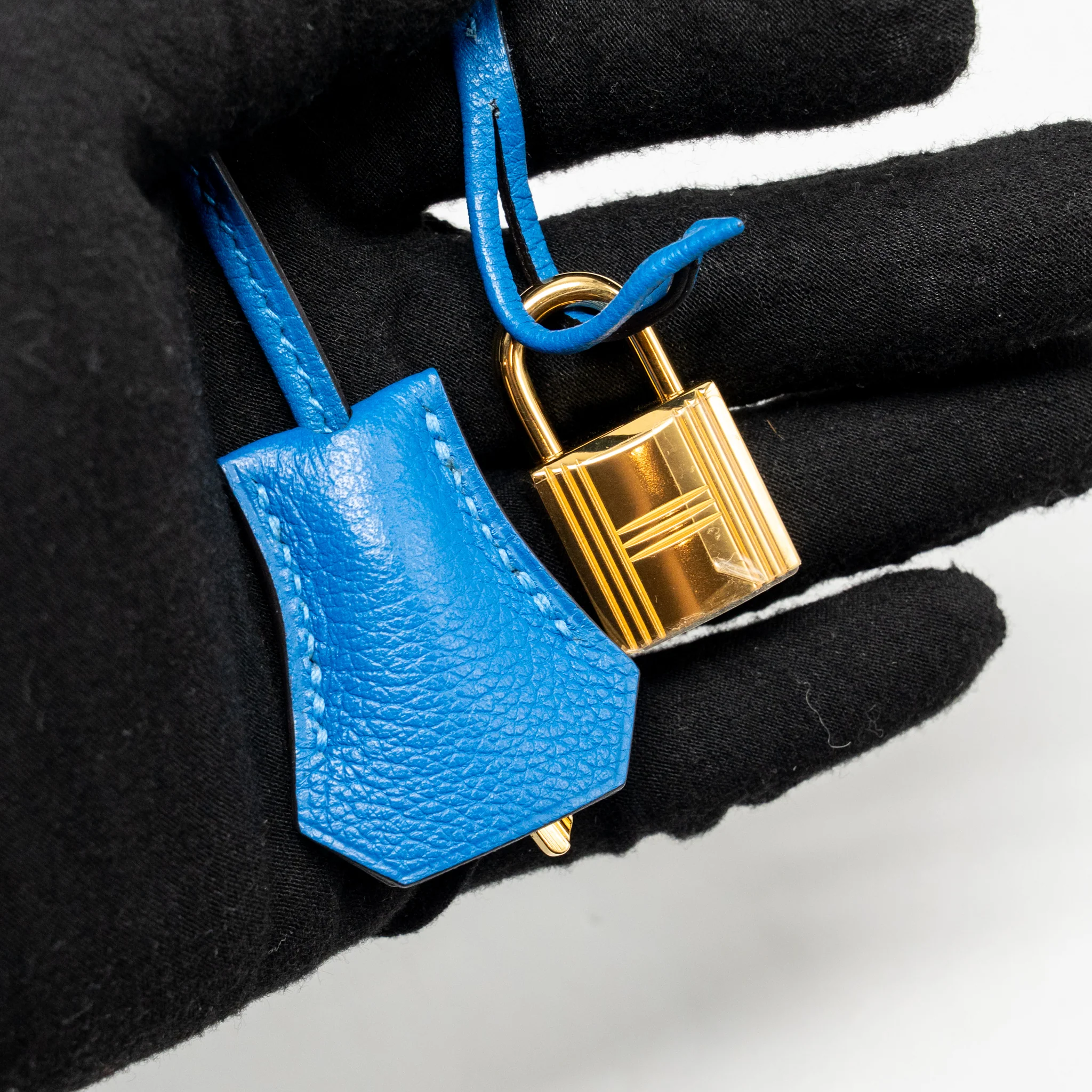 Hermes Kelly 32 Evercolor Blue Hydra GHW Stamp X - Image 19
