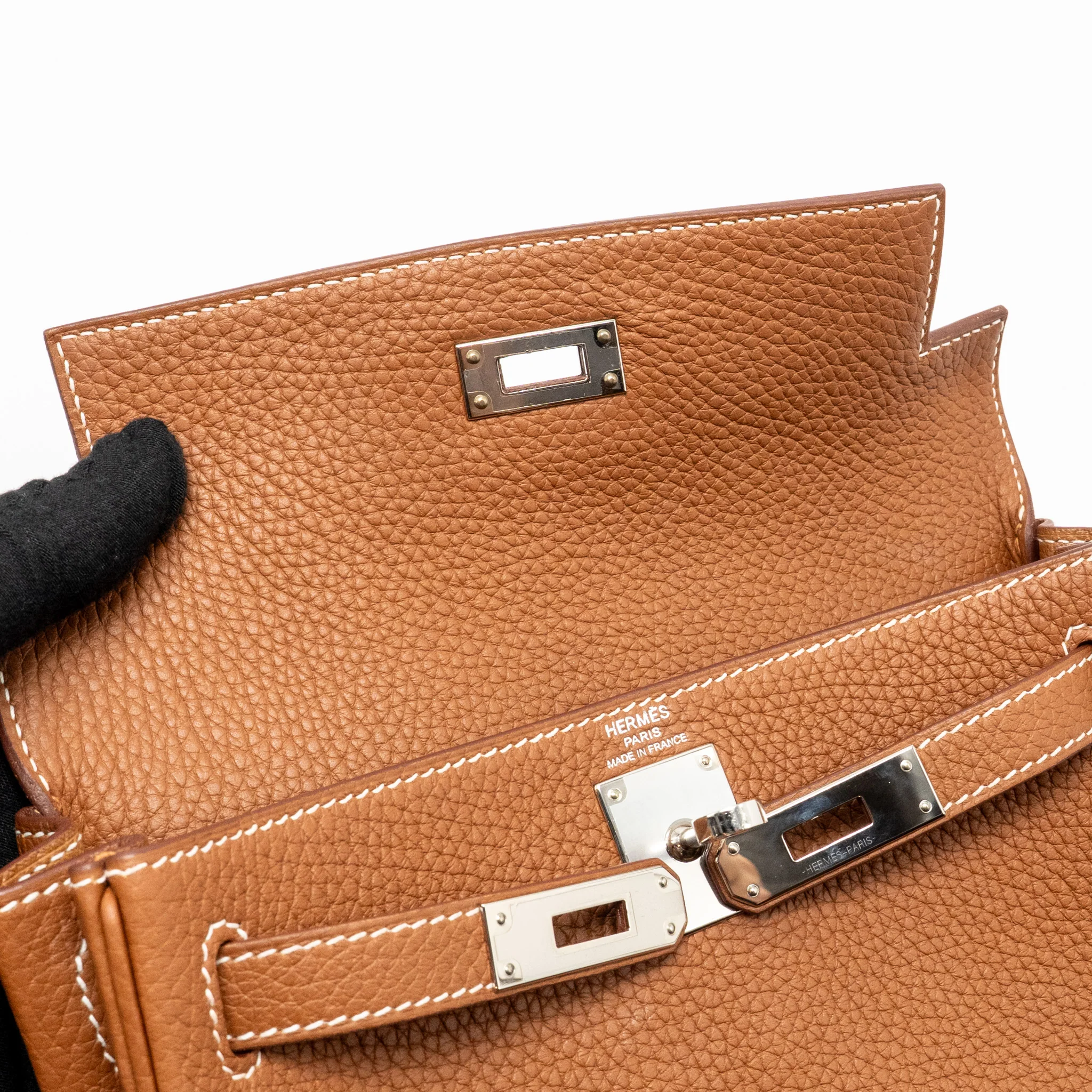 Hermes kelly ado 22 backpack clemence gold SHW stamp D - Image 14