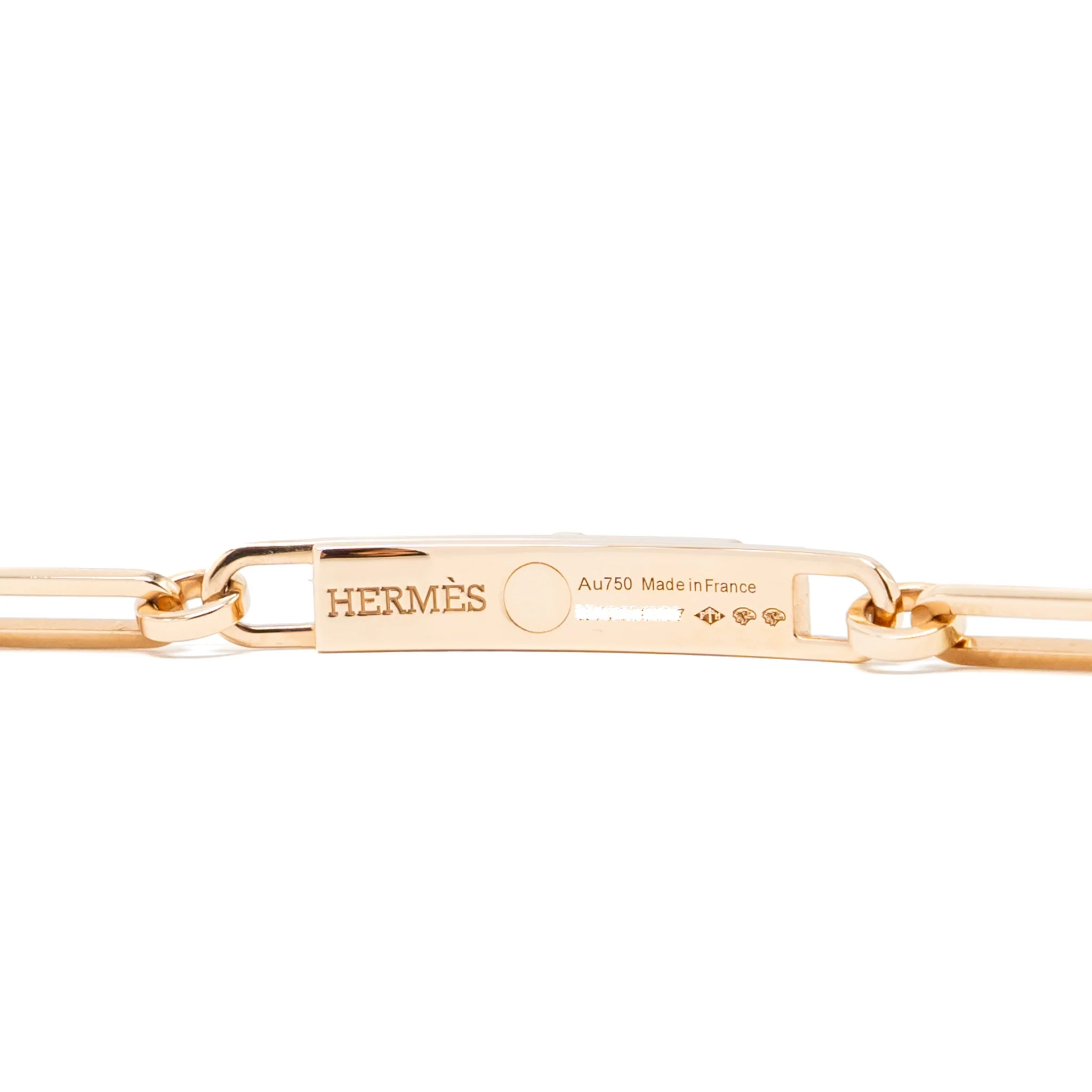 Hermes Kelly Chain Chocker/double bracelet rose gold, diamonds - Image 5