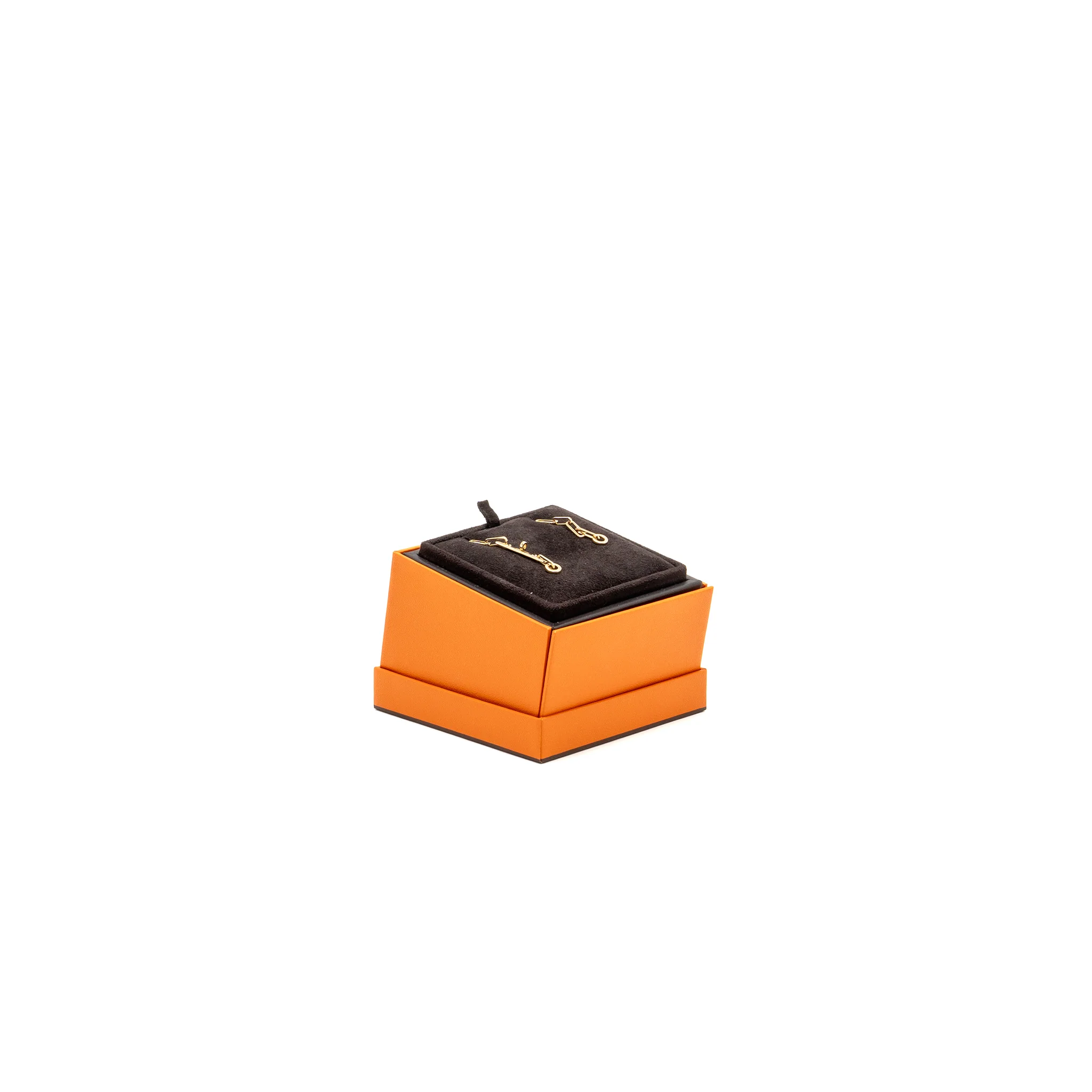 Hermes Kelly Chaine Earrings Very Small Model Yellow Gold - Image 2