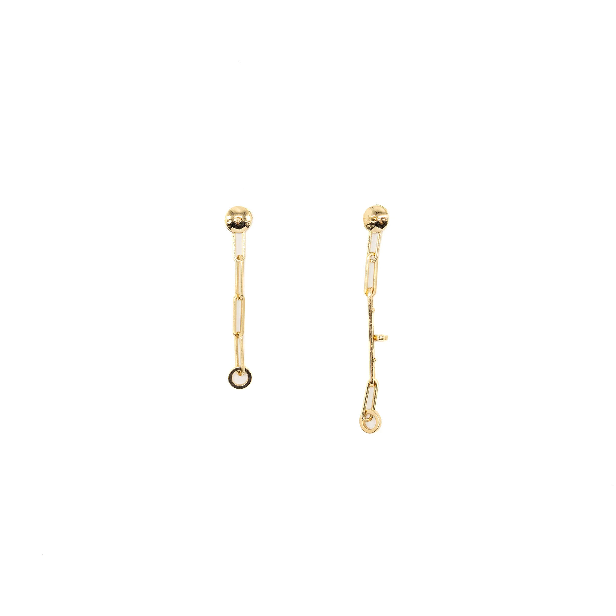 Hermes Kelly Chaine Earrings Very Small Model Yellow Gold - Image 4