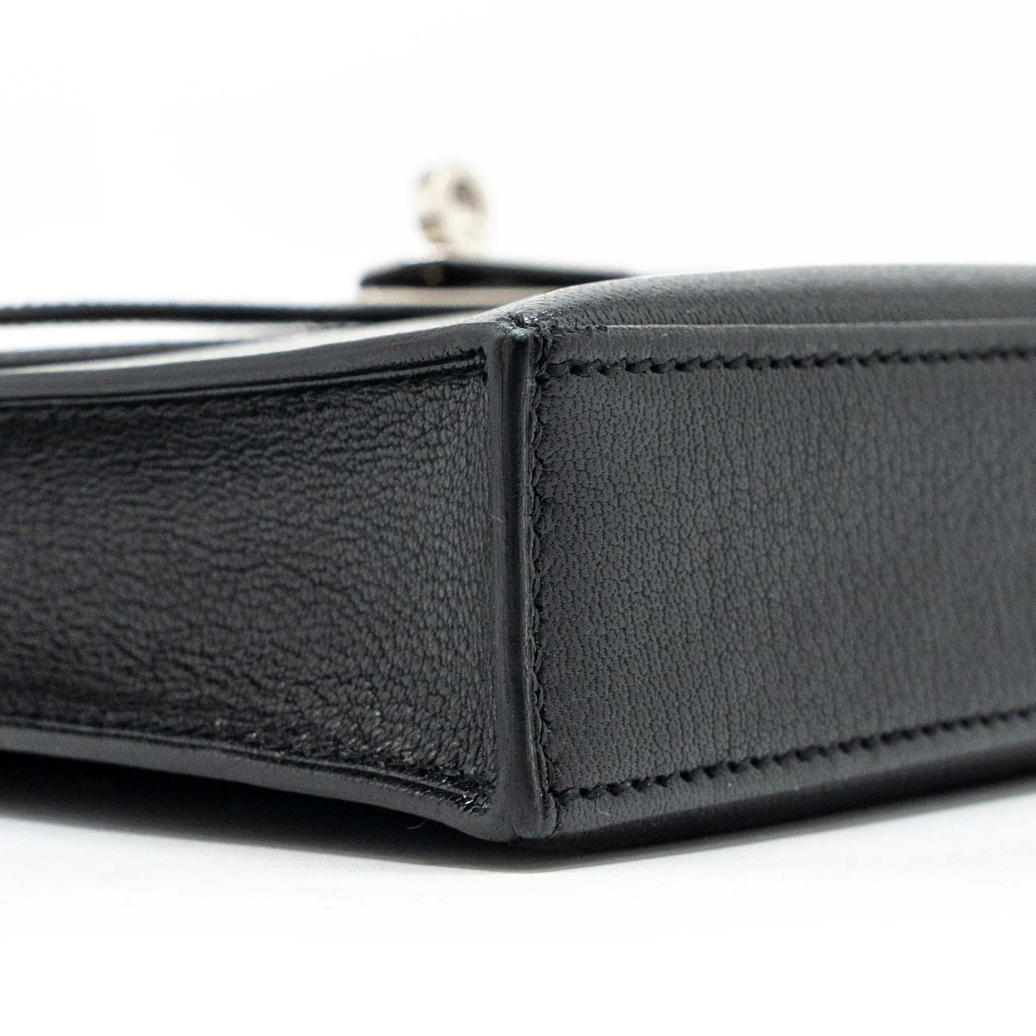 Hermes Kelly Elan Chèvre Chamkila Black SHW Stamp B - Image 7
