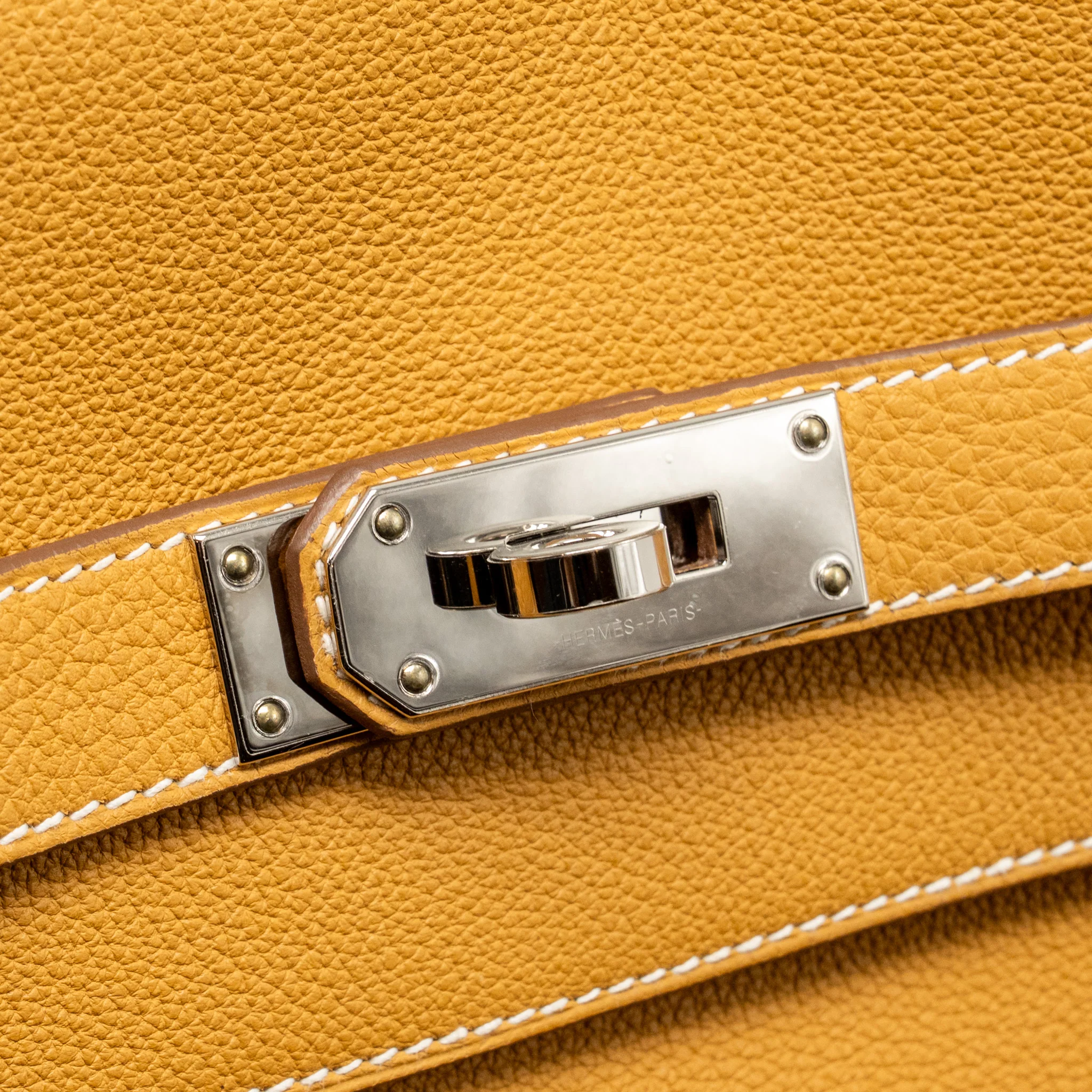 Hermes kelly messenger GM togo naturel sable SHW stamp B - Image 12