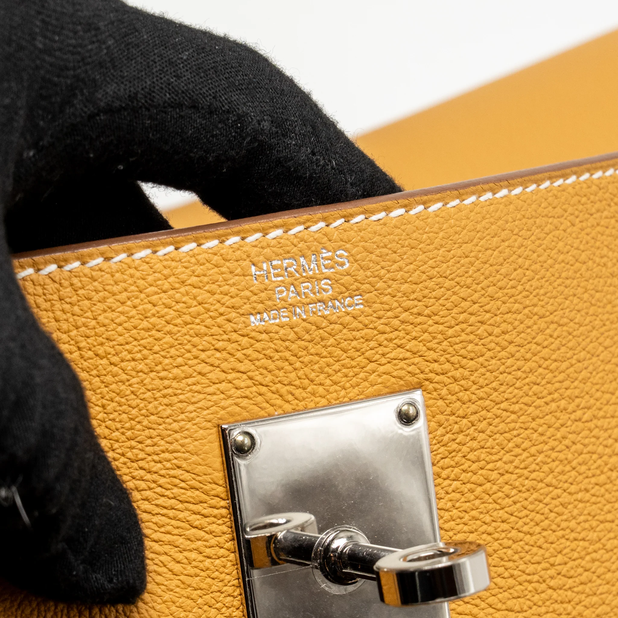 Hermes kelly messenger GM togo naturel sable SHW stamp B - Image 13