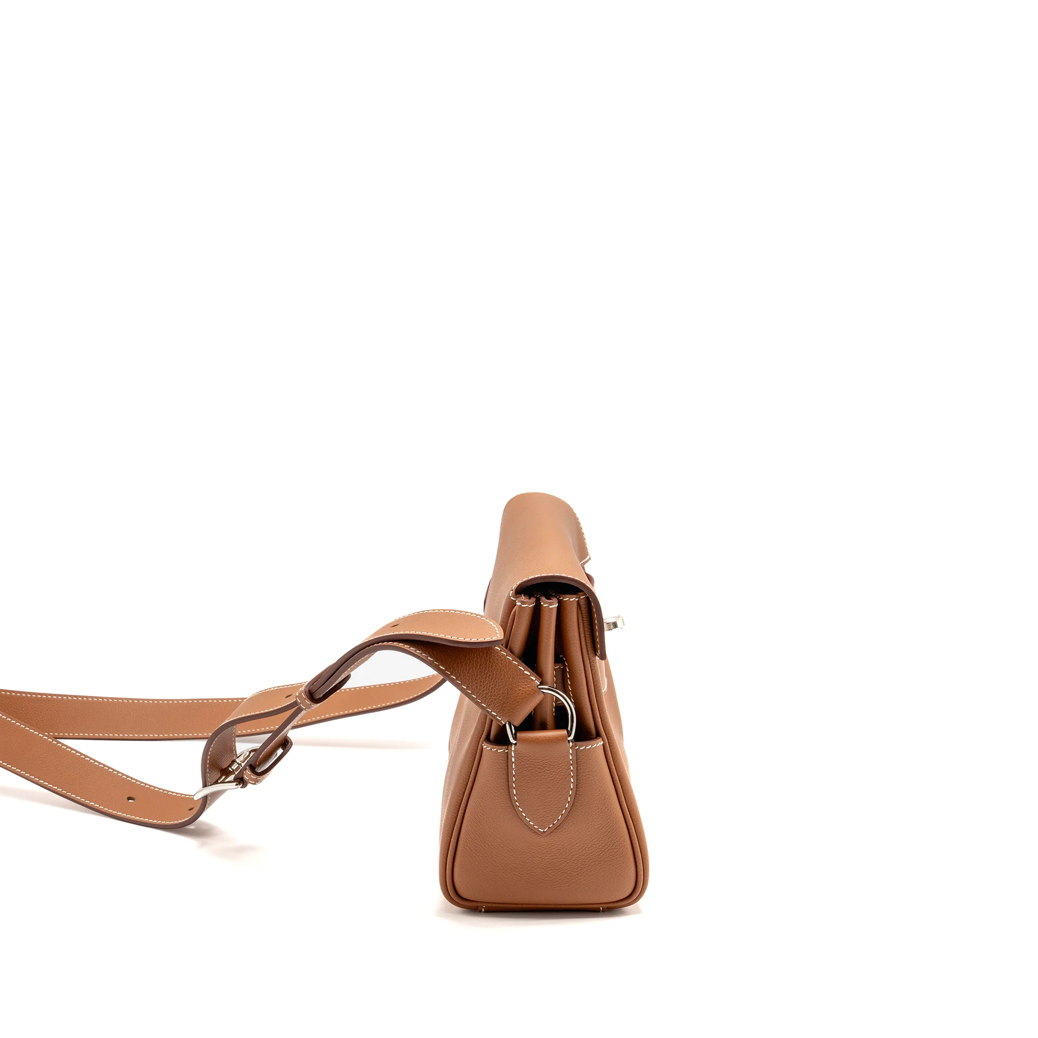 Hermes Kelly Messenger PM Bag Evercolor Gold SHW Stamp W - Image 3