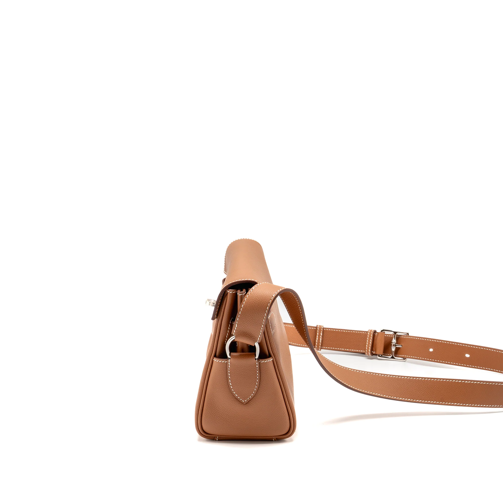 Hermes Kelly Messenger PM Bag Evercolor Gold SHW Stamp W - Image 4