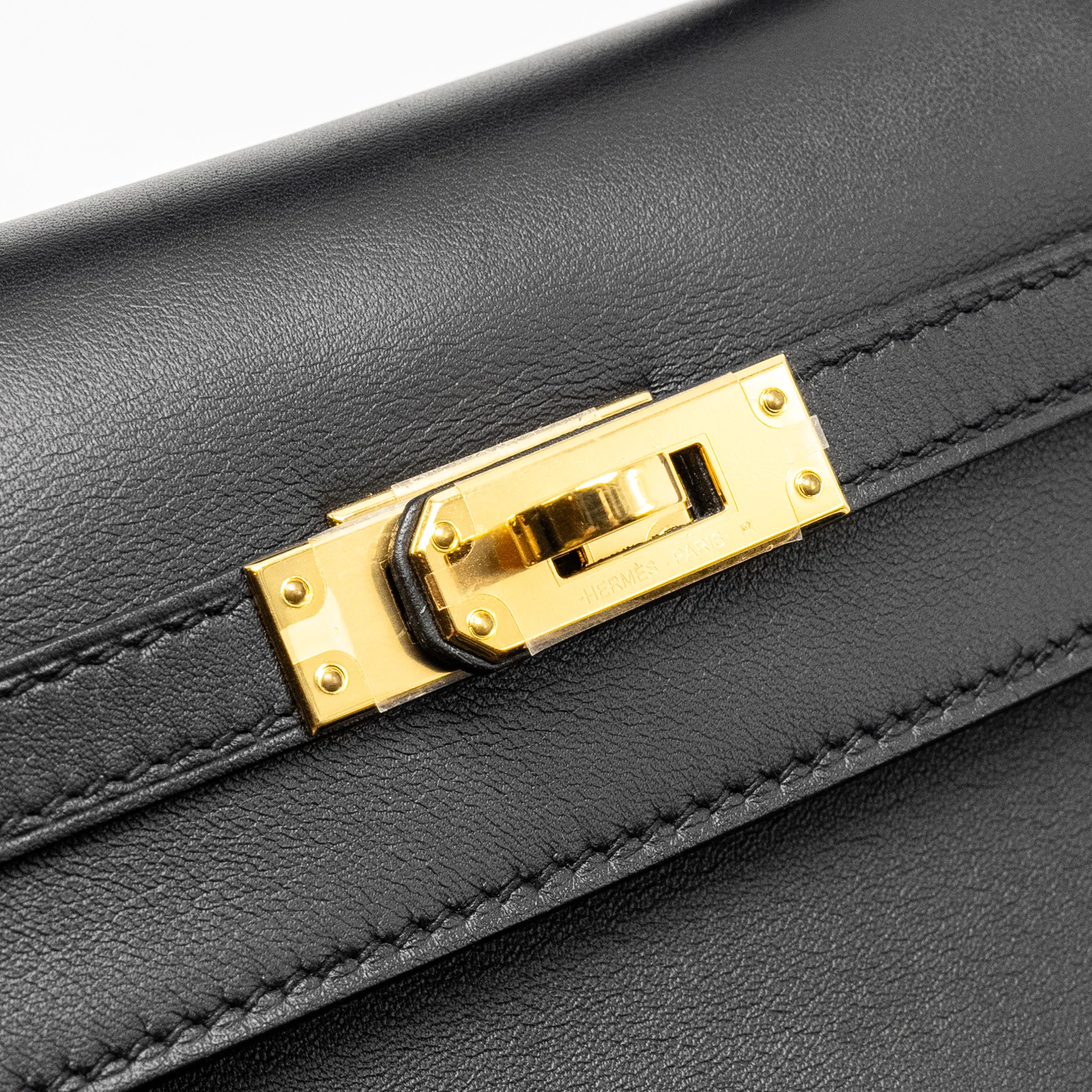Hermes Kelly Pochette Swift Black GHW STAMP Y - Image 13