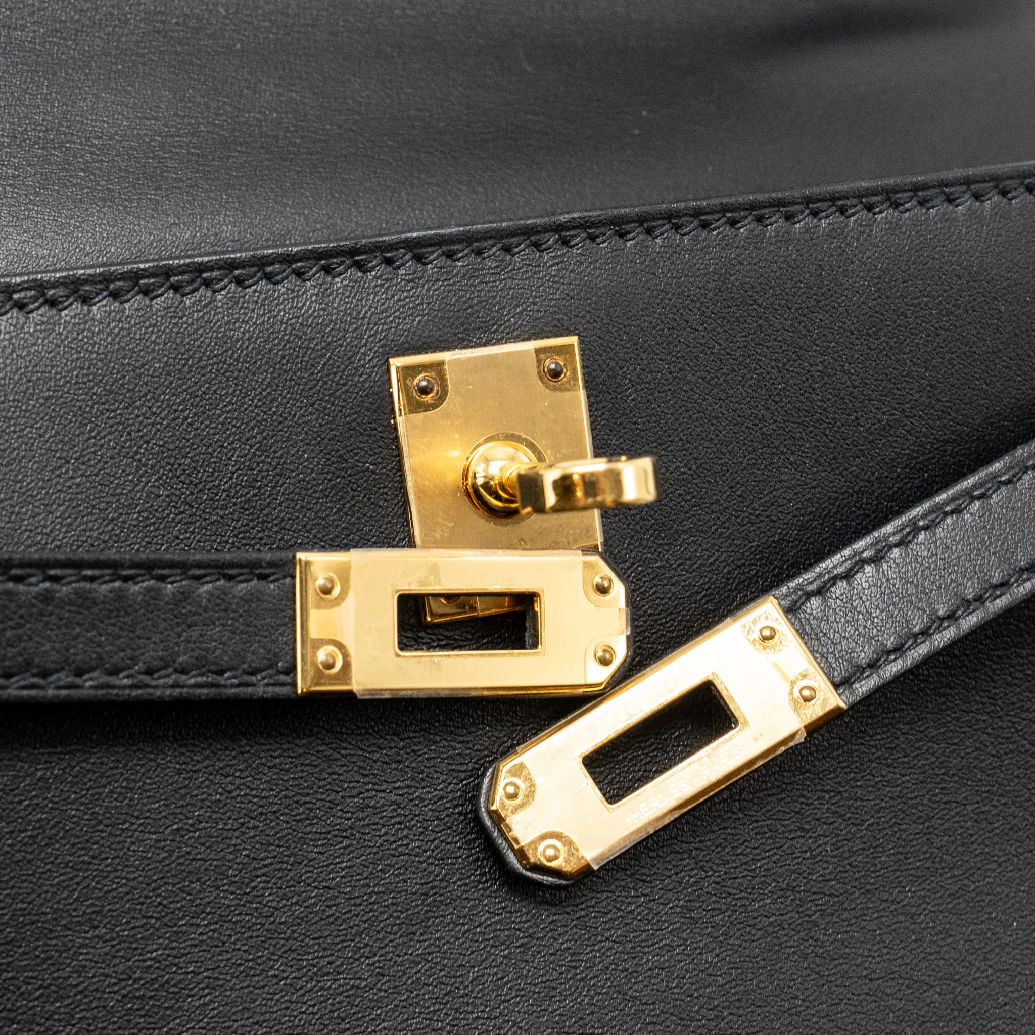 Hermes Kelly Pochette Swift Black GHW Stamp Y - Image 15