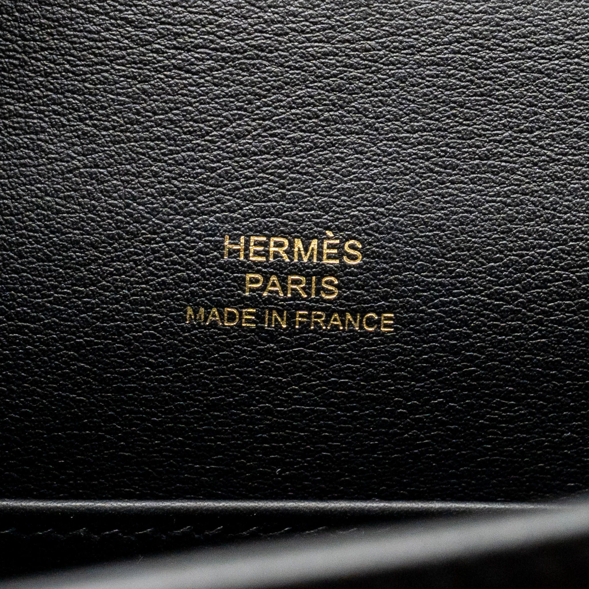 Hermes Kelly Pochette Swift Black RGHW Stamp Z - Image 17