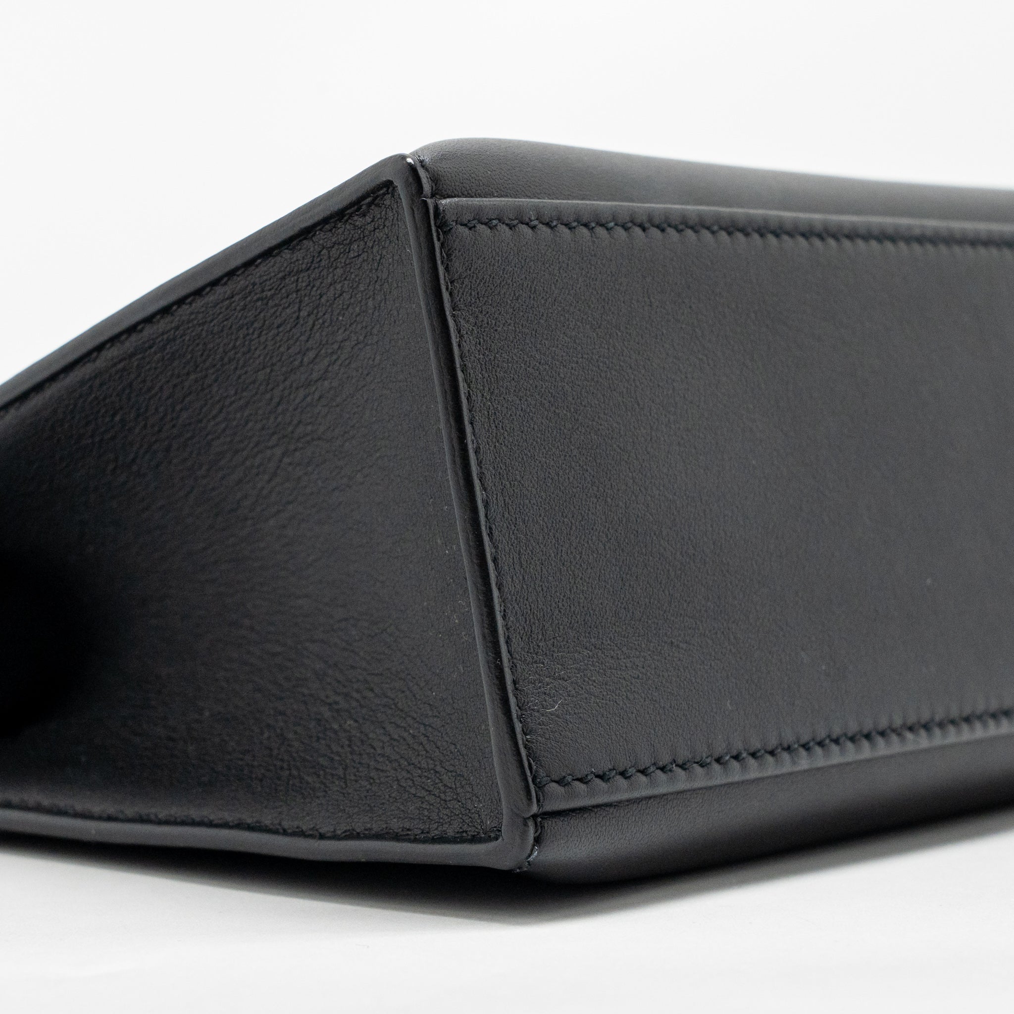 Hermes Kelly Pochette Swift Black RGHW Stamp Z - Image 7
