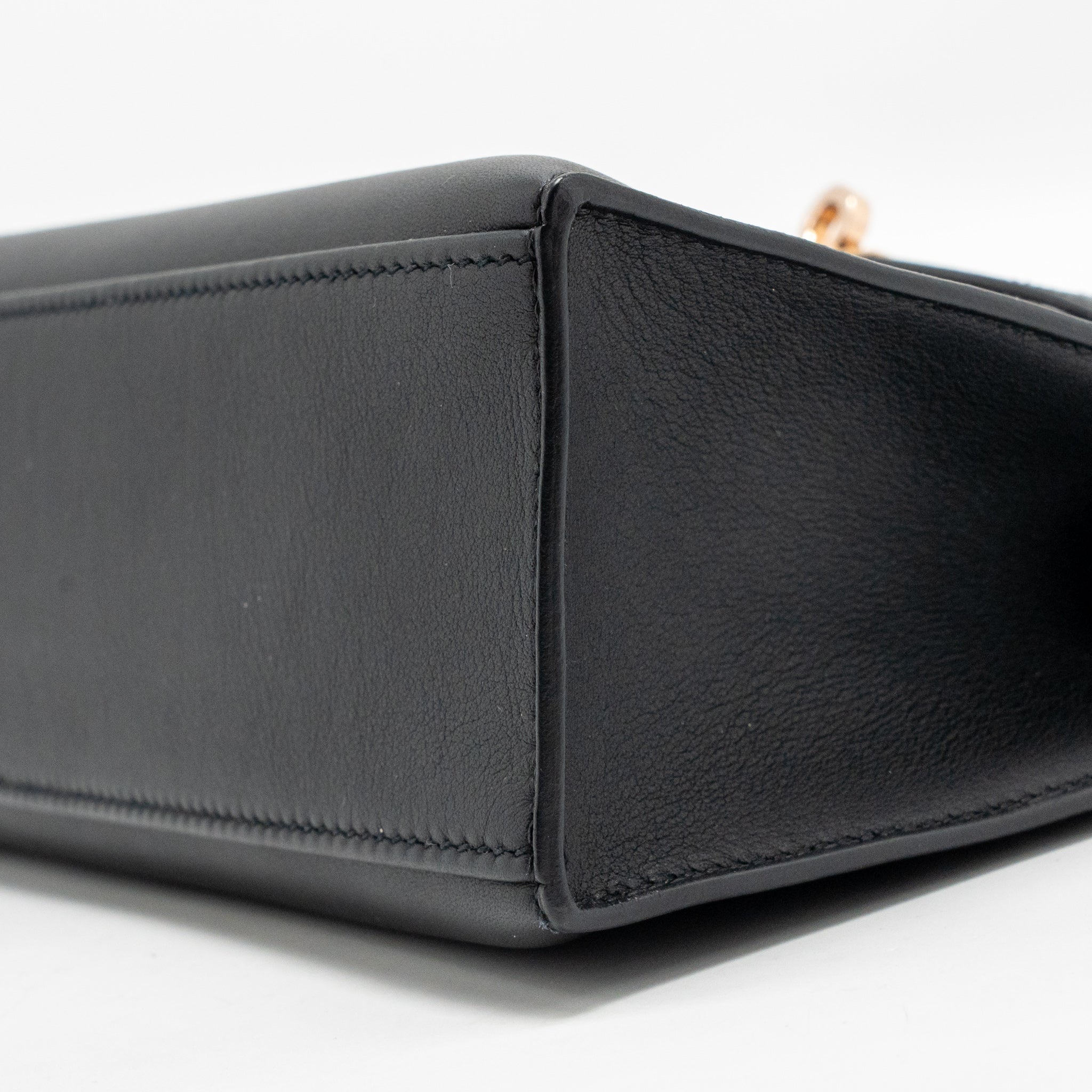 Hermes Kelly Pochette Swift Black RGHW Stamp Z - Image 8
