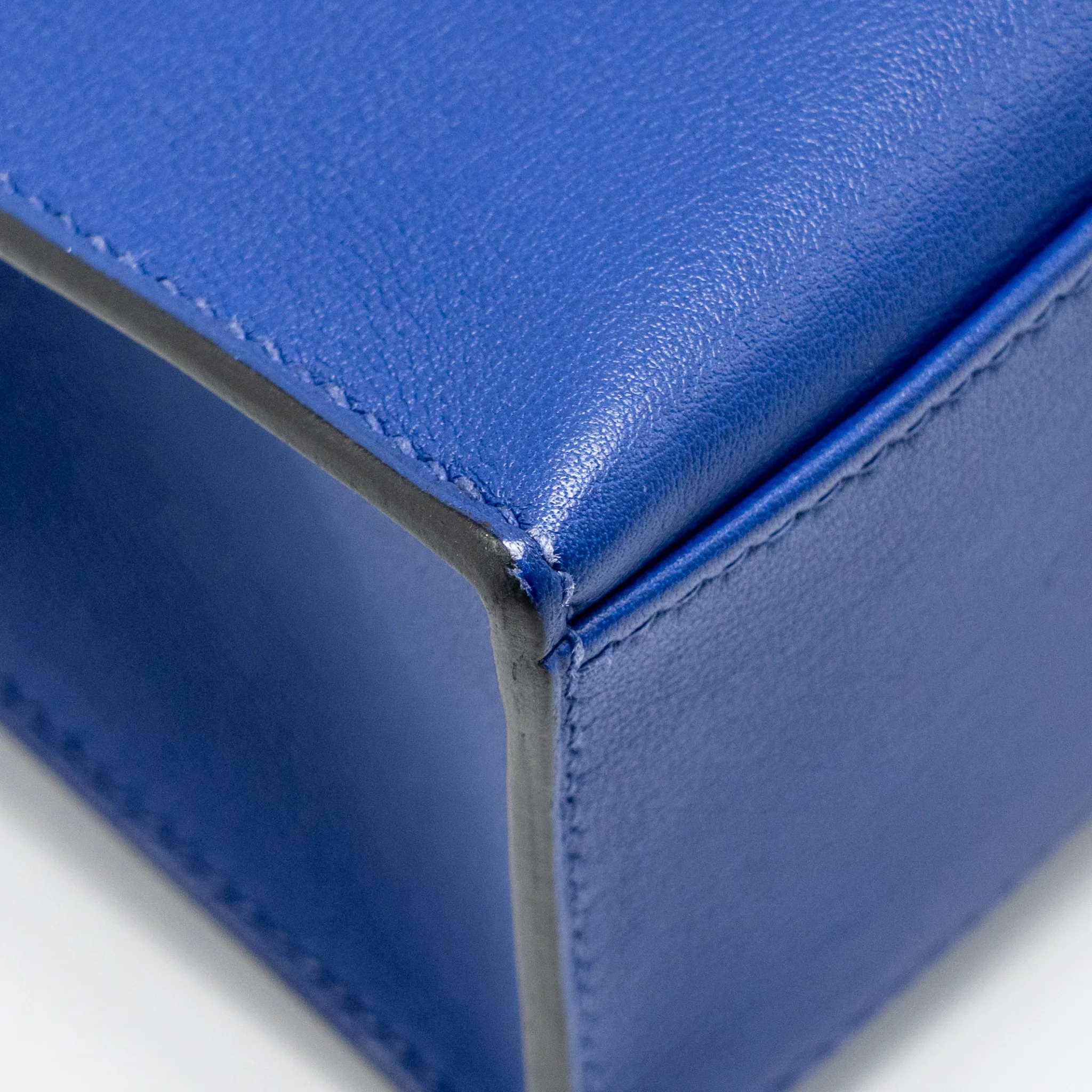 Hermes Kelly Pochette Swift Blue Electric GHW Stamp A - Image 11