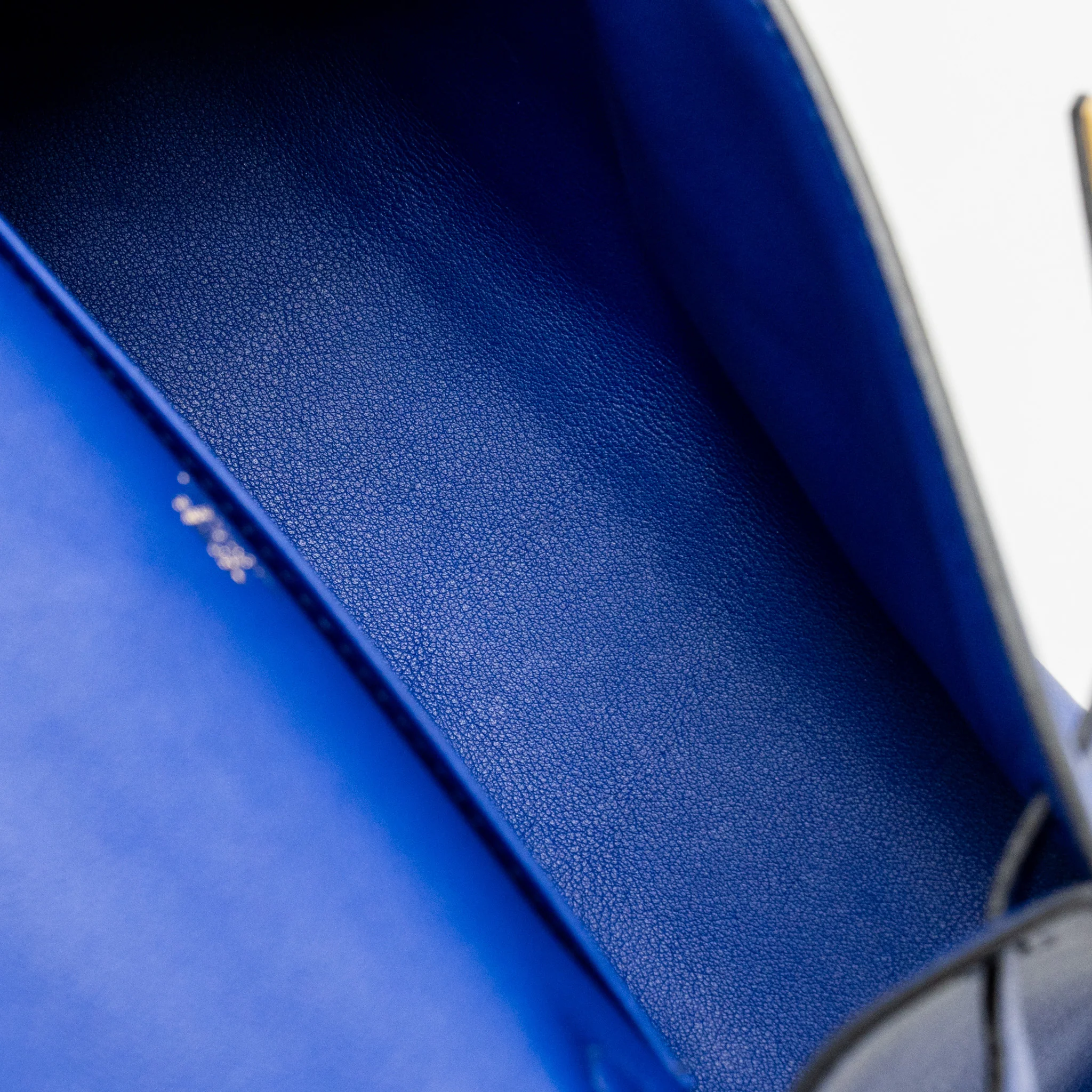 Hermes Kelly Pochette Swift Blue Electric GHW Stamp A - Image 17