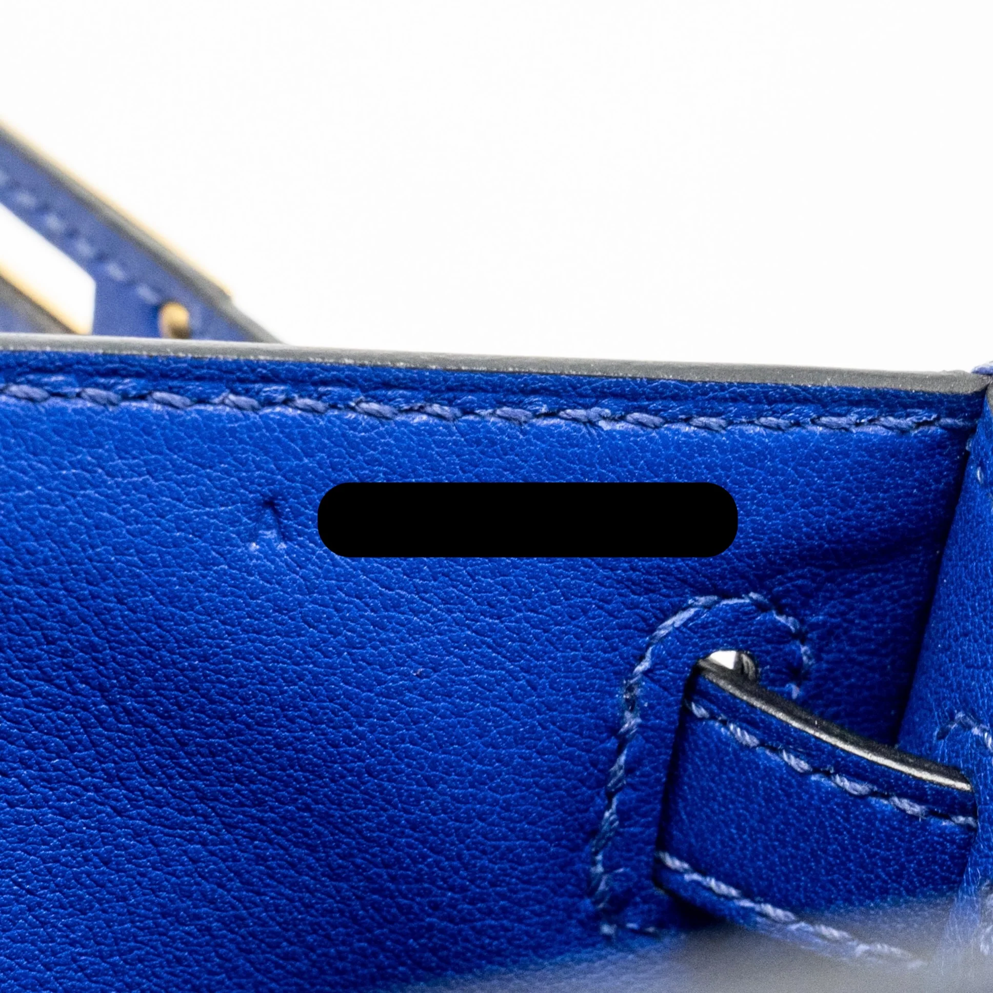 Hermes Kelly Pochette Swift Blue Electric GHW Stamp A - Image 18