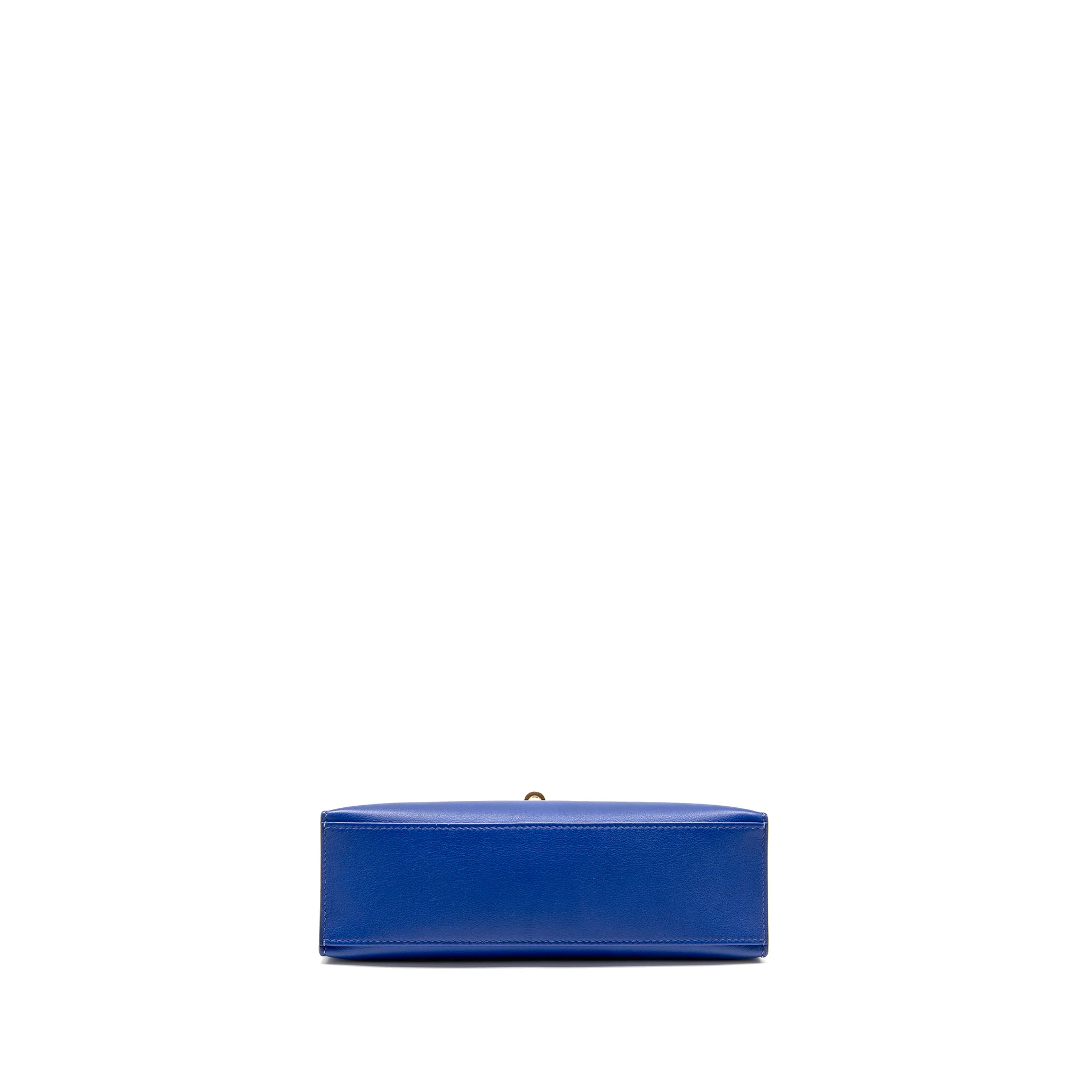 Hermes Kelly Pochette Swift Blue Electric GHW Stamp A - Image 5