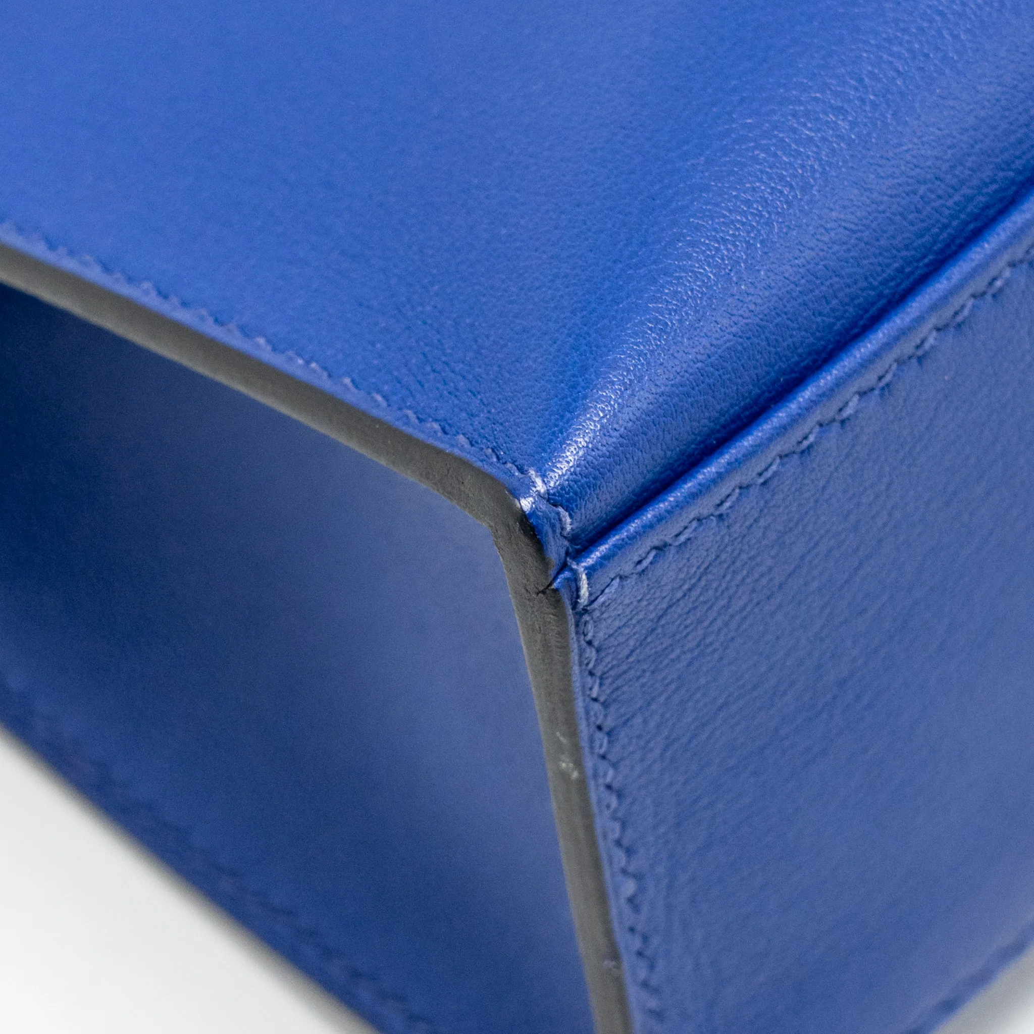 Hermes Kelly Pochette Swift Blue Electric GHW Stamp A - Image 9