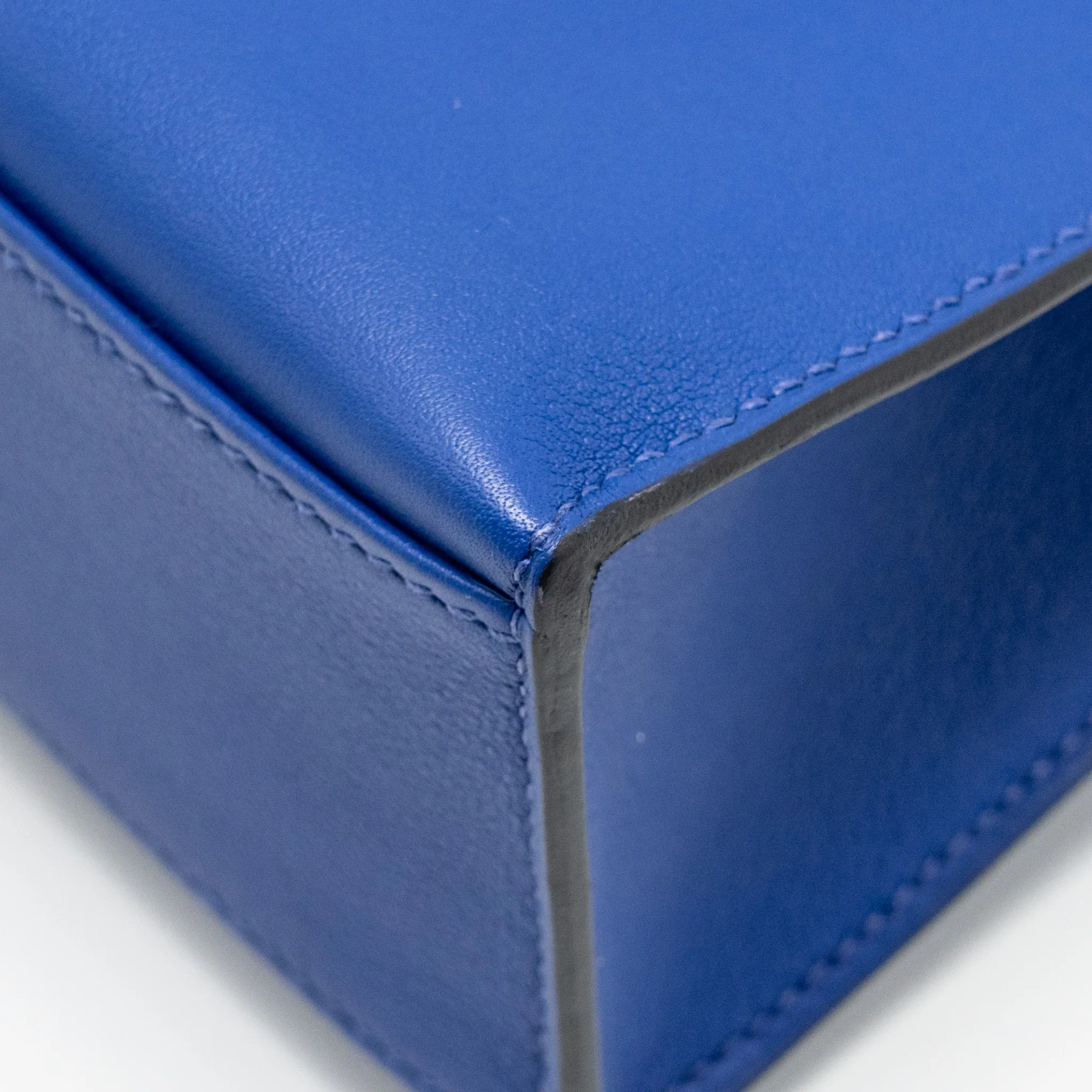 Hermes Kelly Pochette Swift Blue Electric SHW Stamp C - Image 10