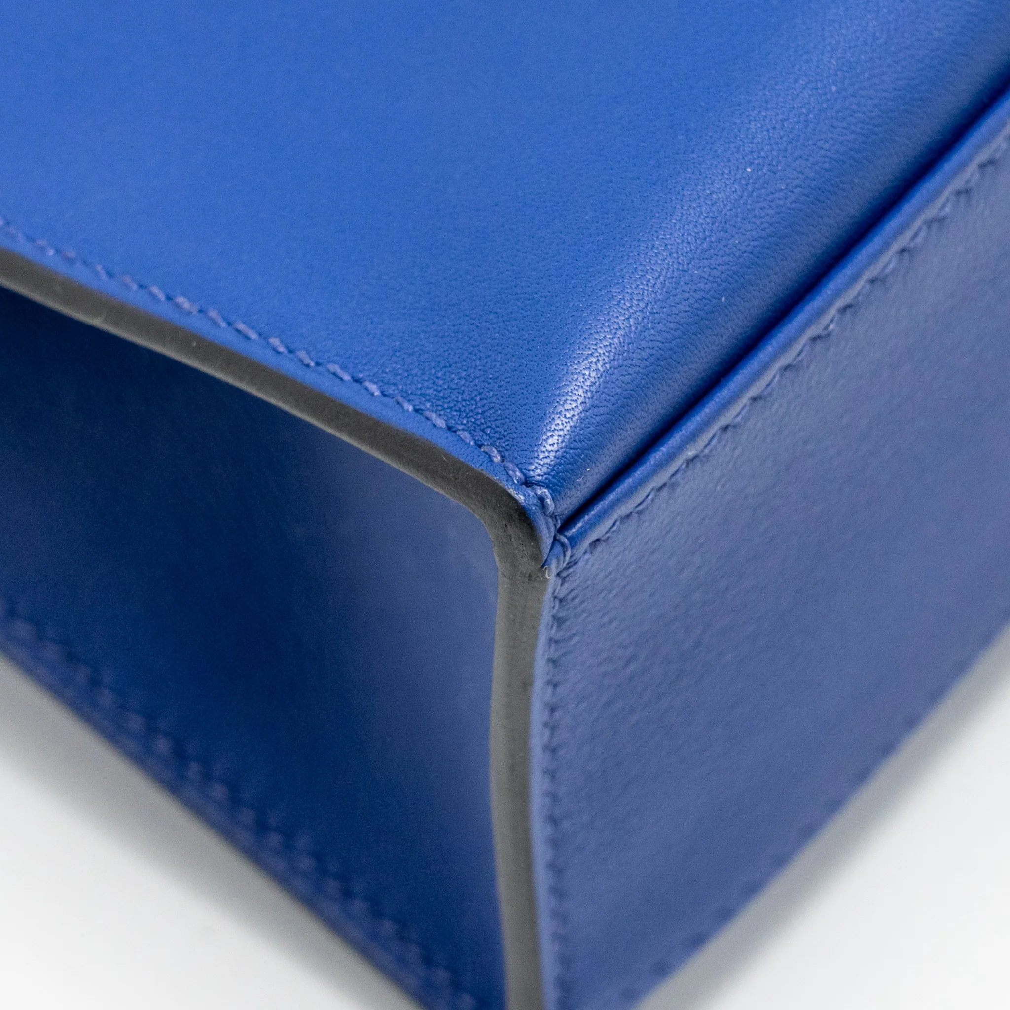 Hermes Kelly Pochette Swift Blue Electric SHW Stamp C - Image 11