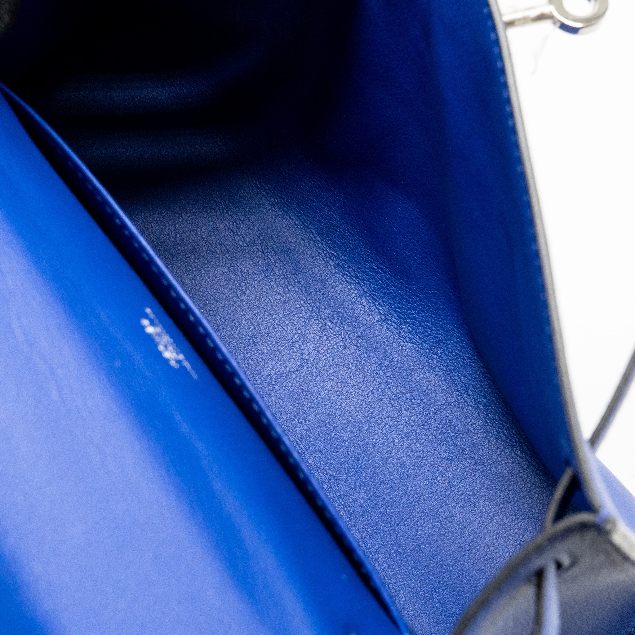 Hermes Kelly Pochette Swift Blue Electric SHW Stamp C - Image 16