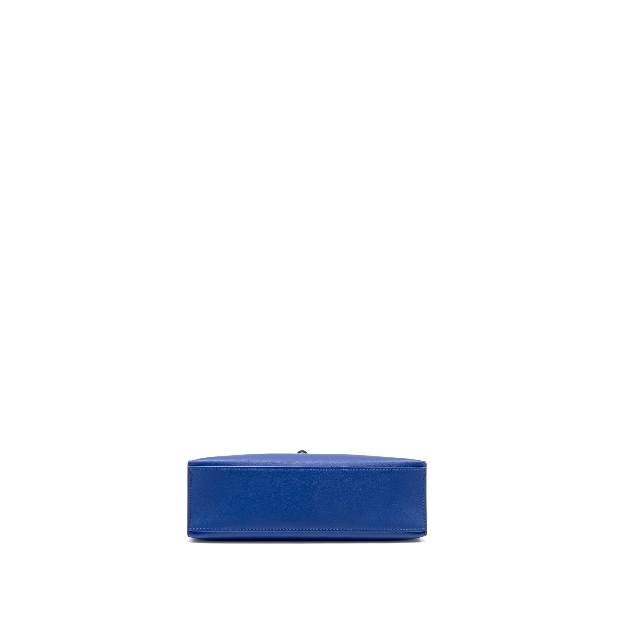 Hermes Kelly Pochette Swift Blue Electric SHW Stamp C - Image 5
