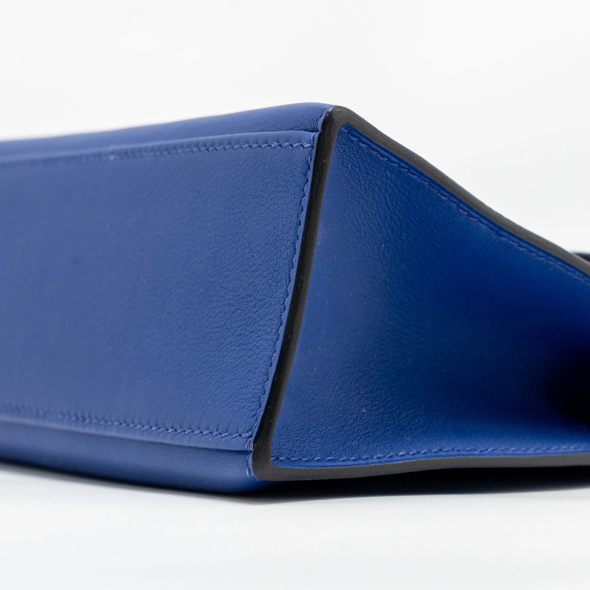 Hermes Kelly Pochette Swift Blue Electric SHW Stamp C - Image 7