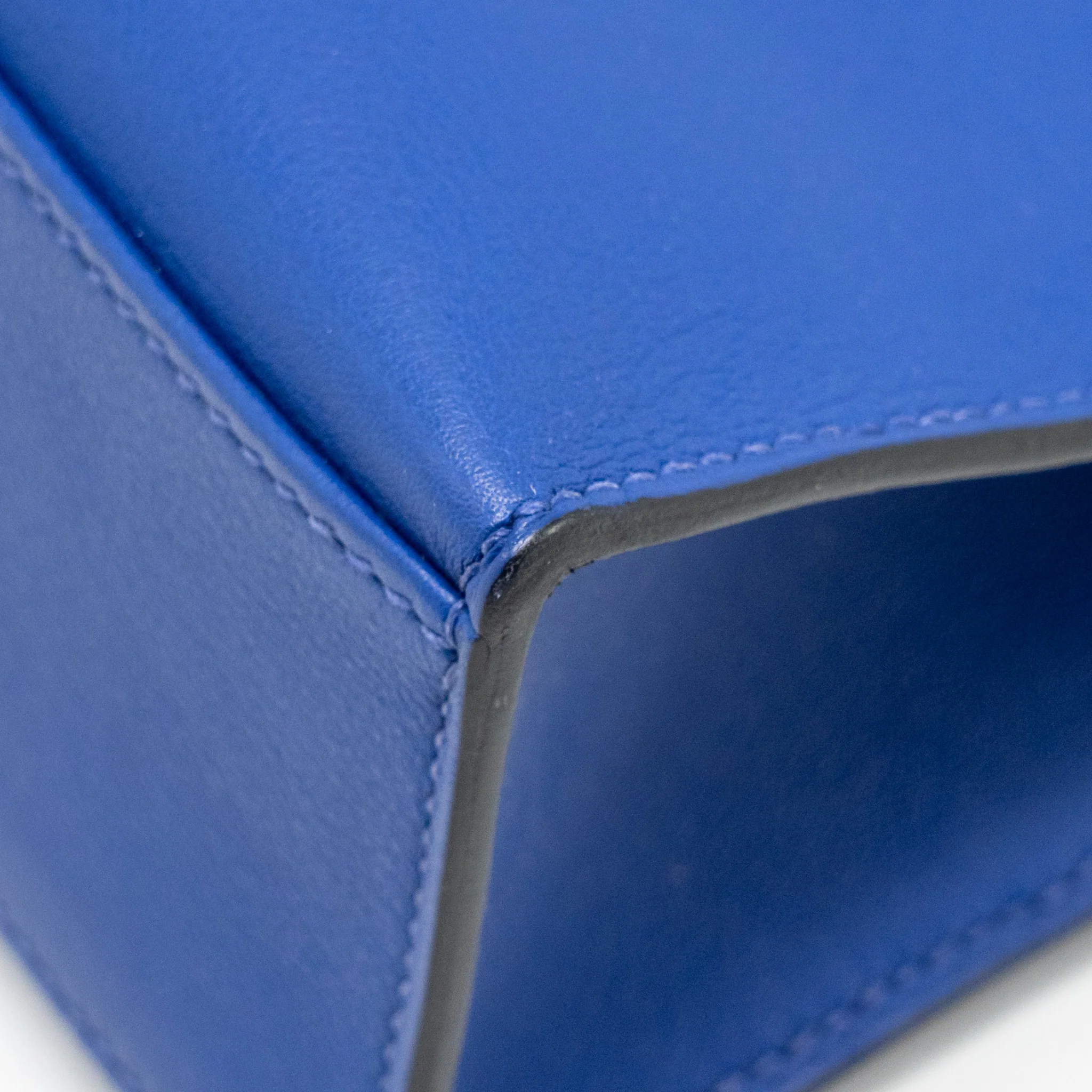 Hermes Kelly Pochette Swift Blue Electric SHW Stamp C - Image 8