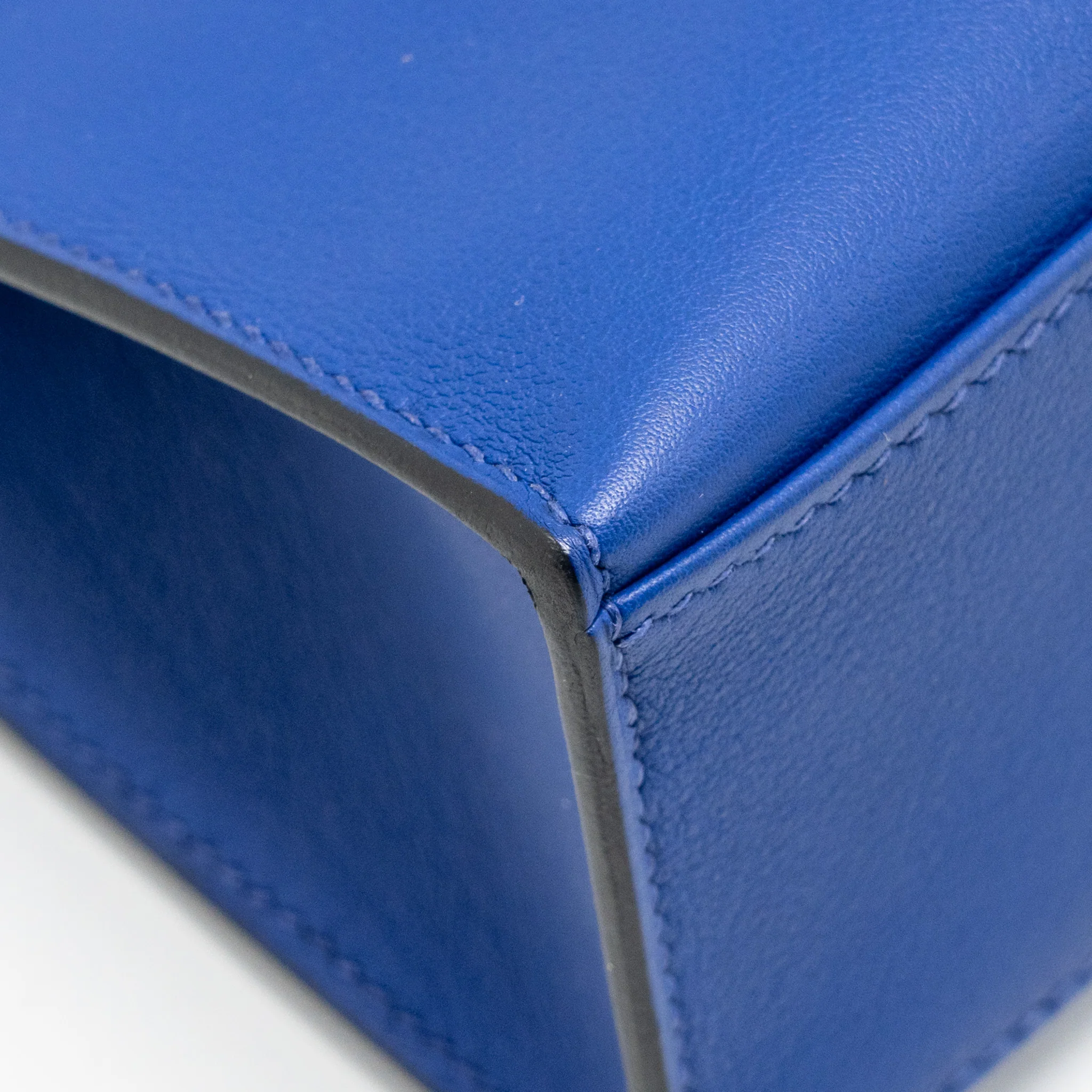 Hermes Kelly Pochette Swift Blue Electric SHW Stamp C - Image 9