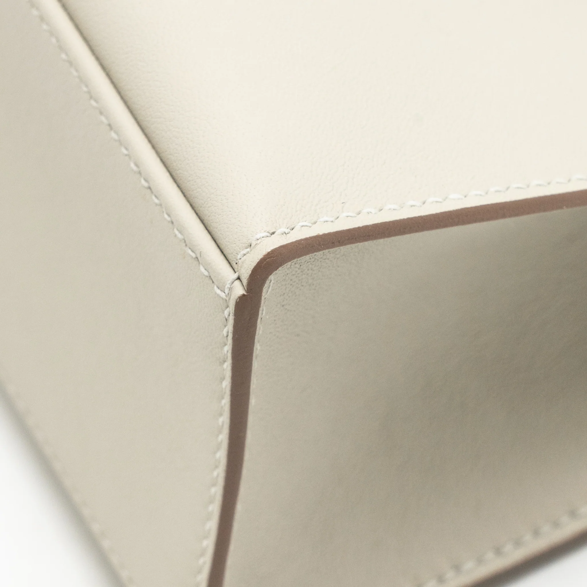 Hermes Kelly Pochette swift gris perle SHW stamp K - Image 10
