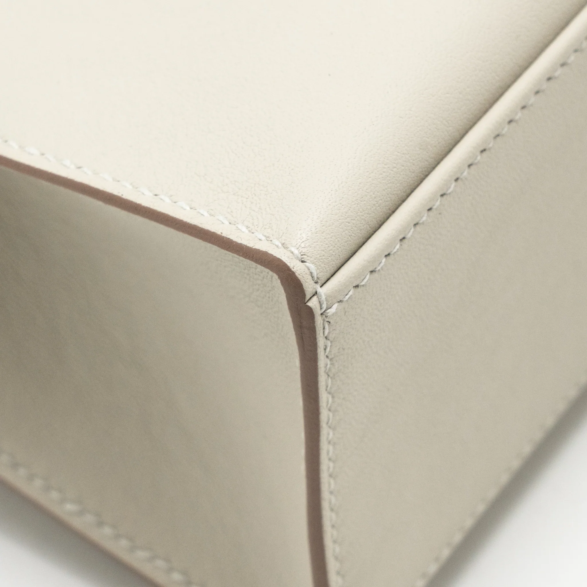Hermes Kelly Pochette swift gris perle SHW stamp K - Image 11