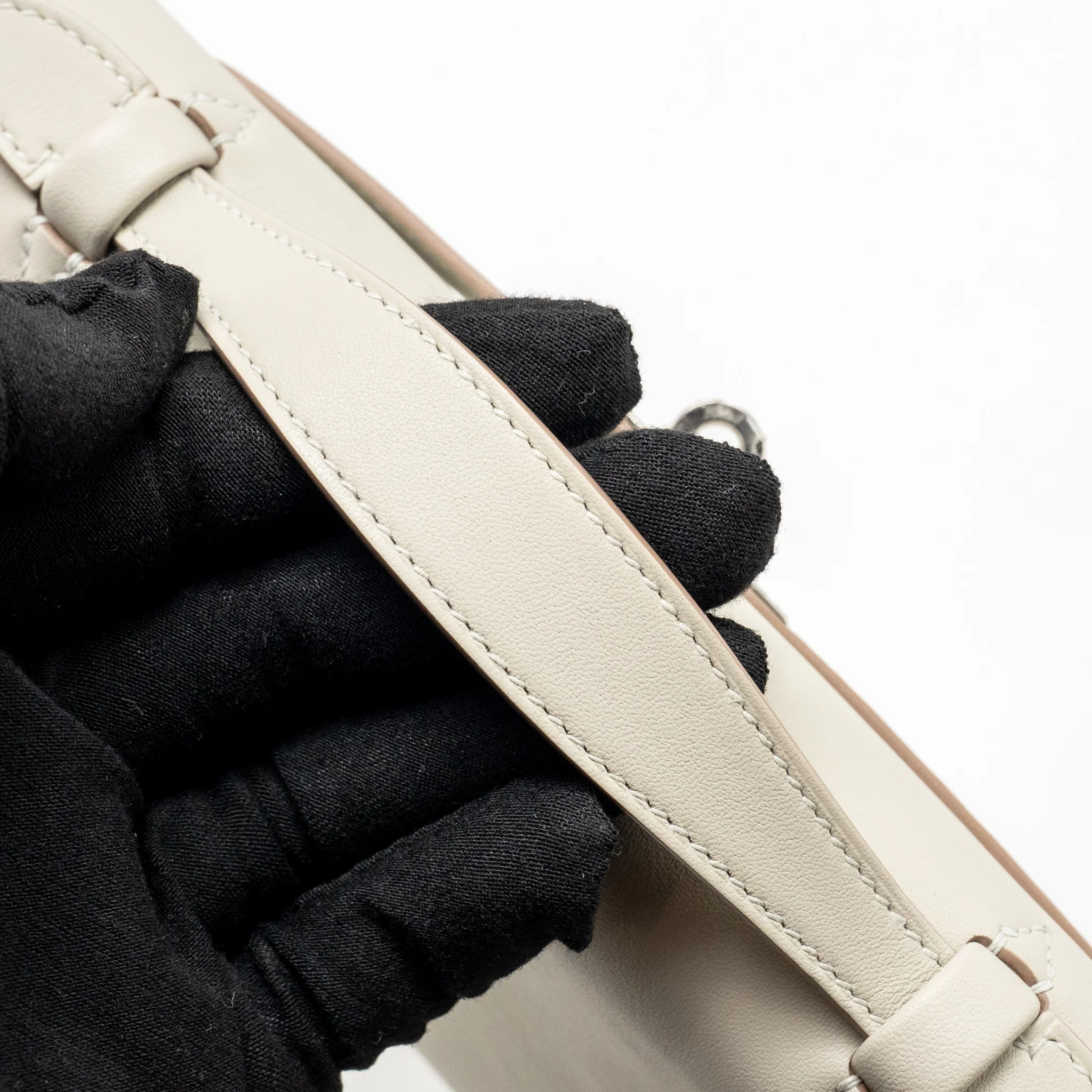 Hermes Kelly Pochette swift gris perle SHW stamp K - Image 13